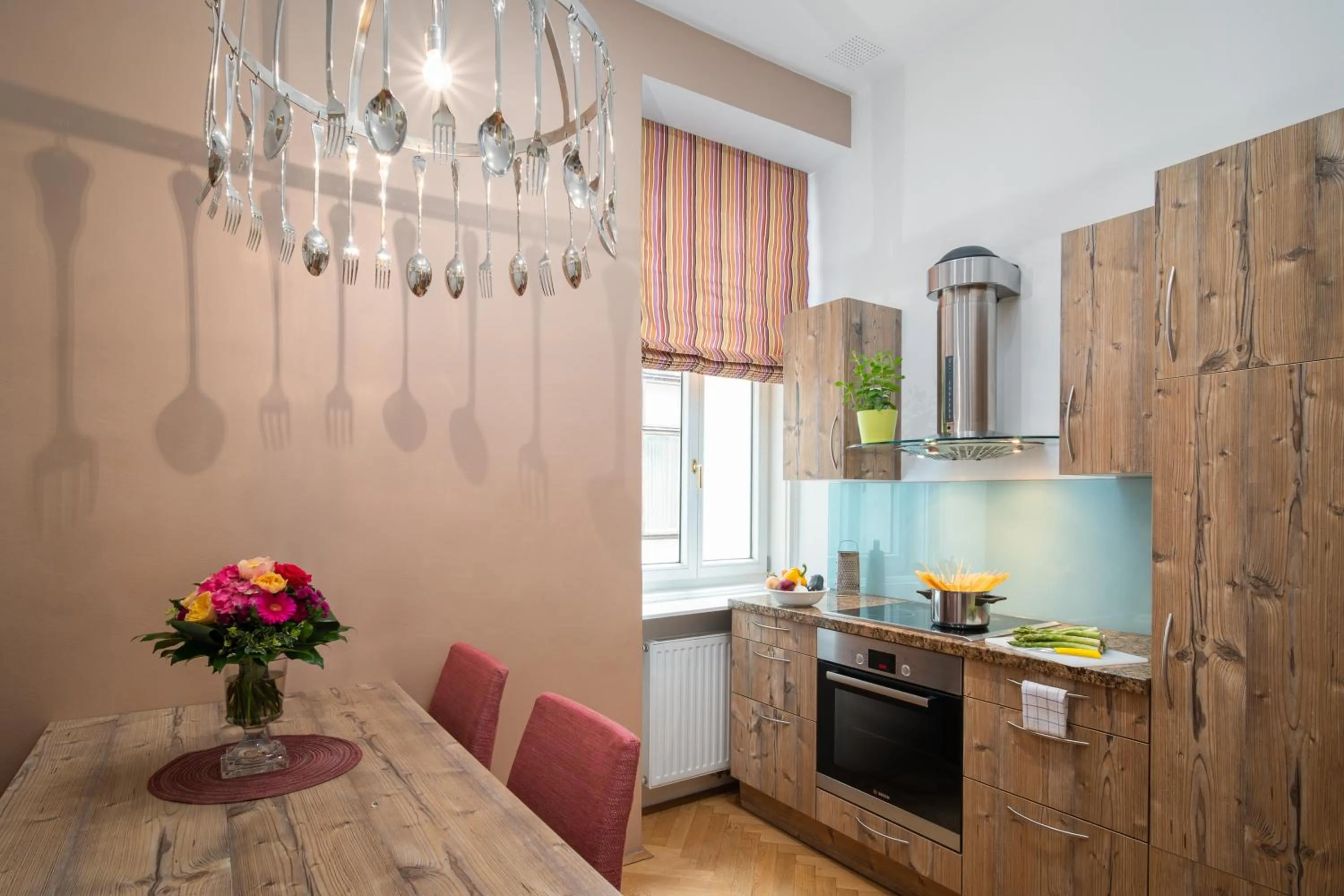 Kitchen or kitchenette in Appartement-Hotel an der Riemergasse