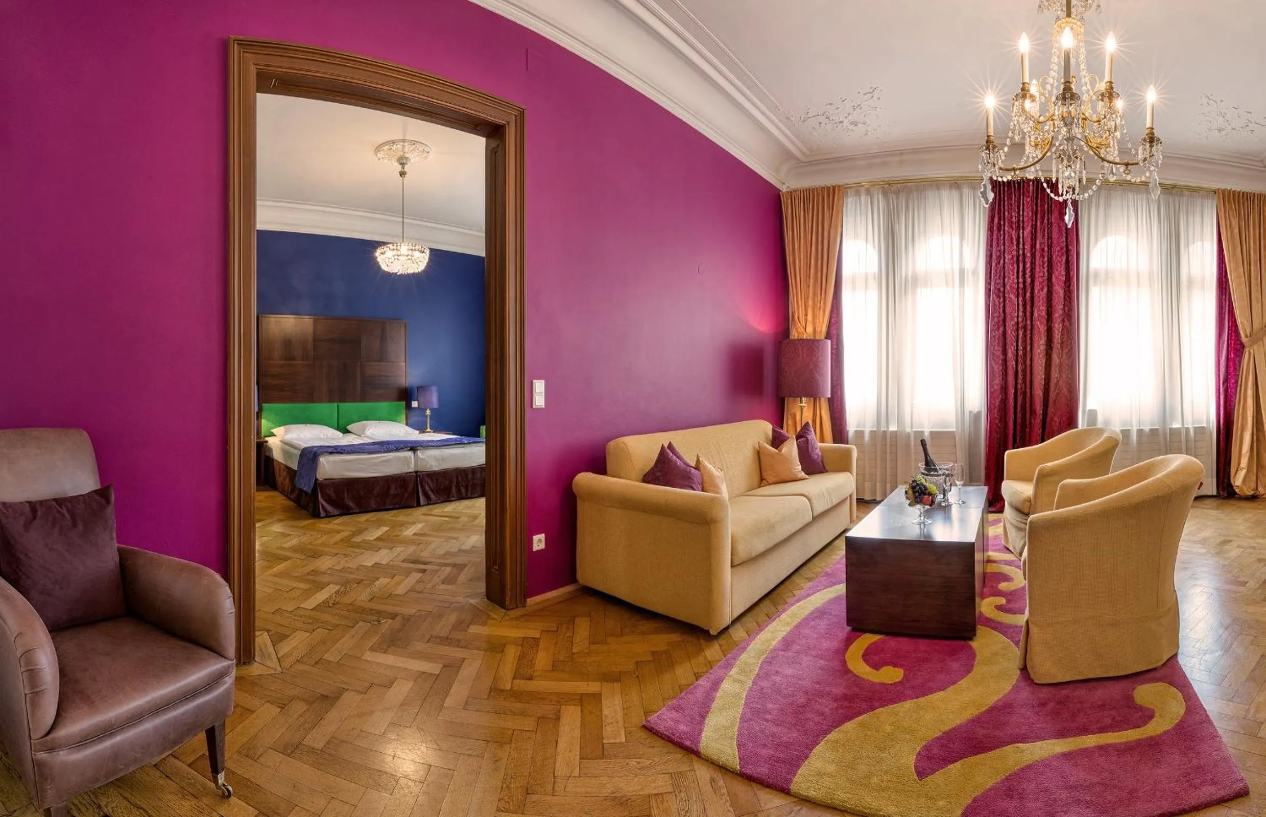 Living room, Bed in Appartement-Hotel an der Riemergasse