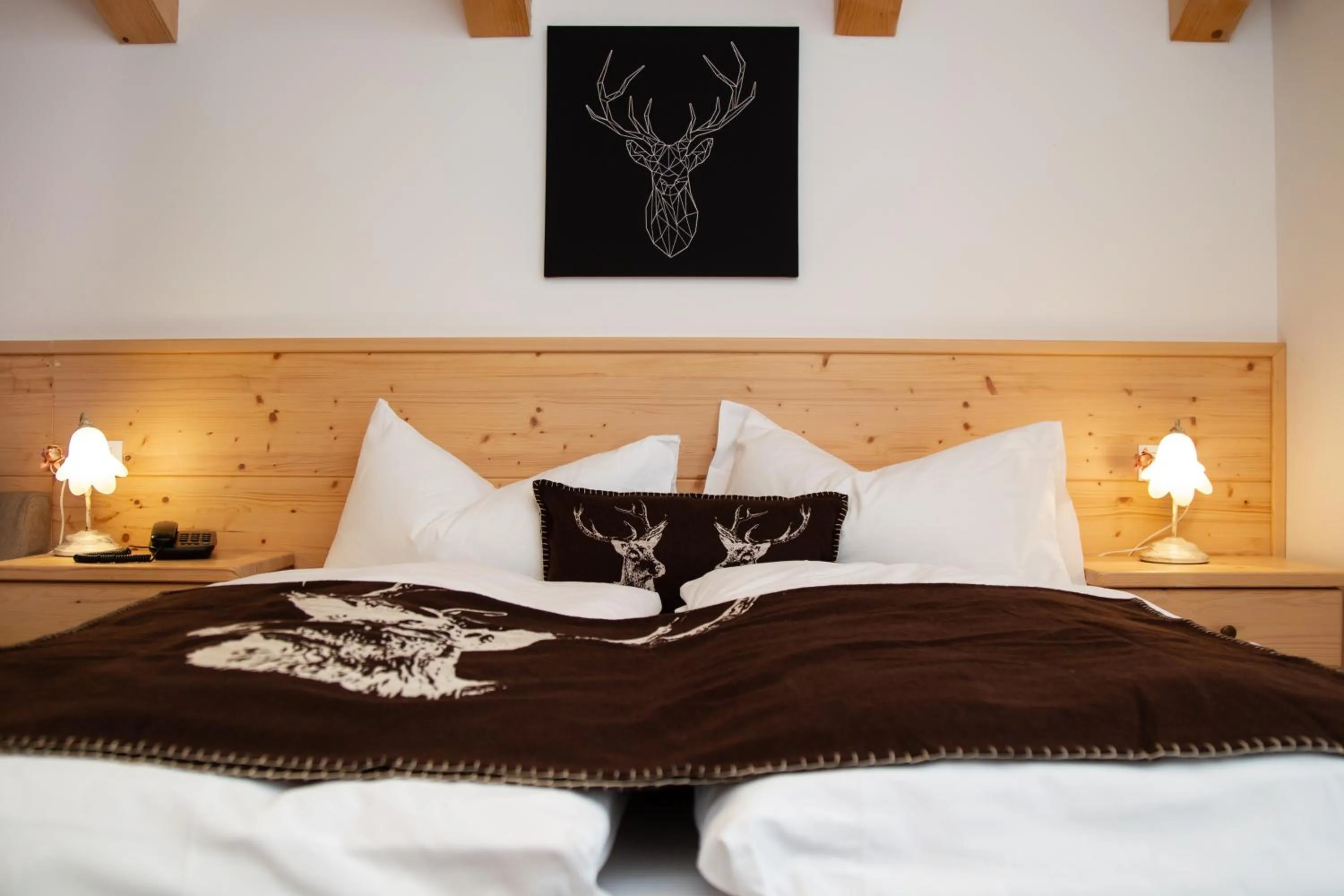 Bed in Hotel Chalet Giasenei