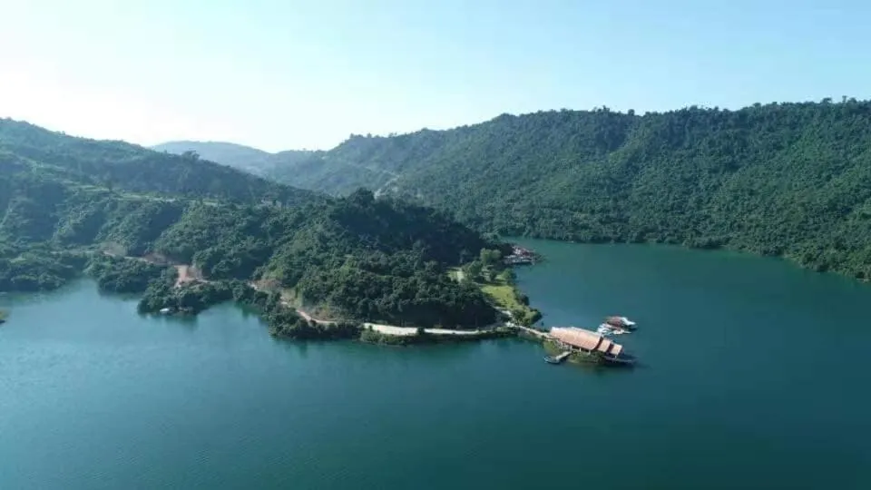 Bird's eye view in Dansavanh Namngum Resort