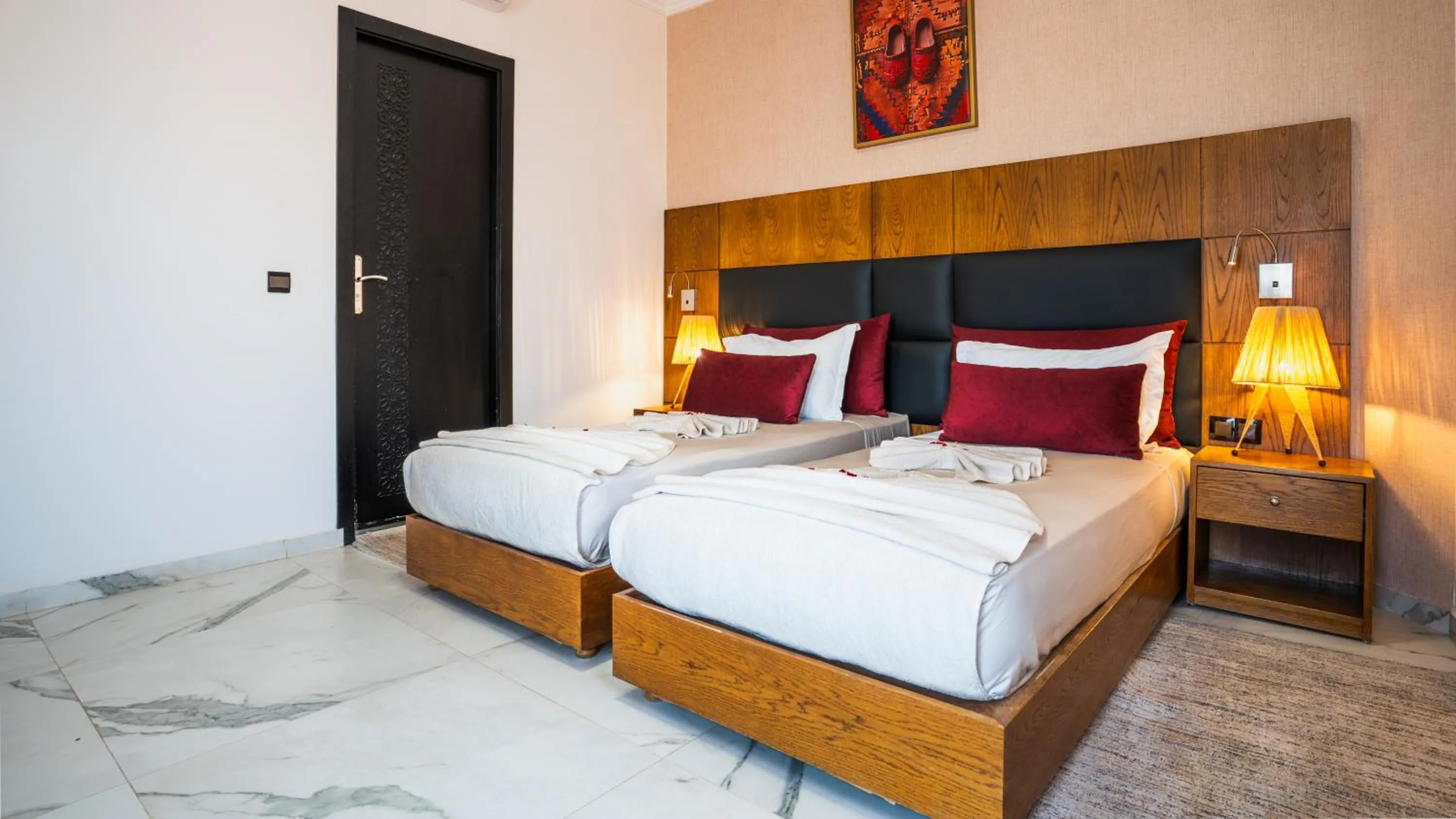 Bed in Ourika Camp Suites Hotel & Resort