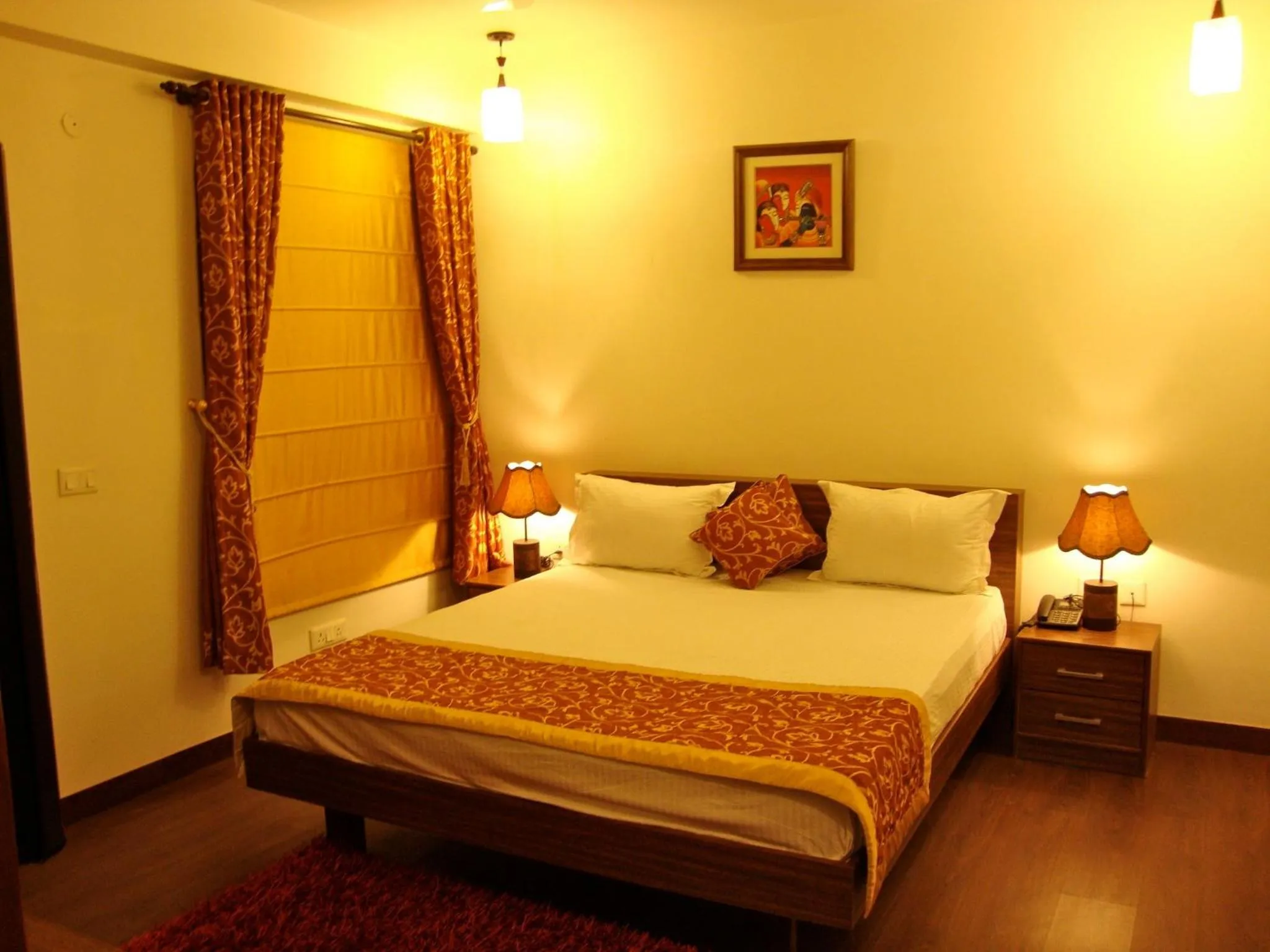 Bed in Skylink Suites Bed & Breakfast