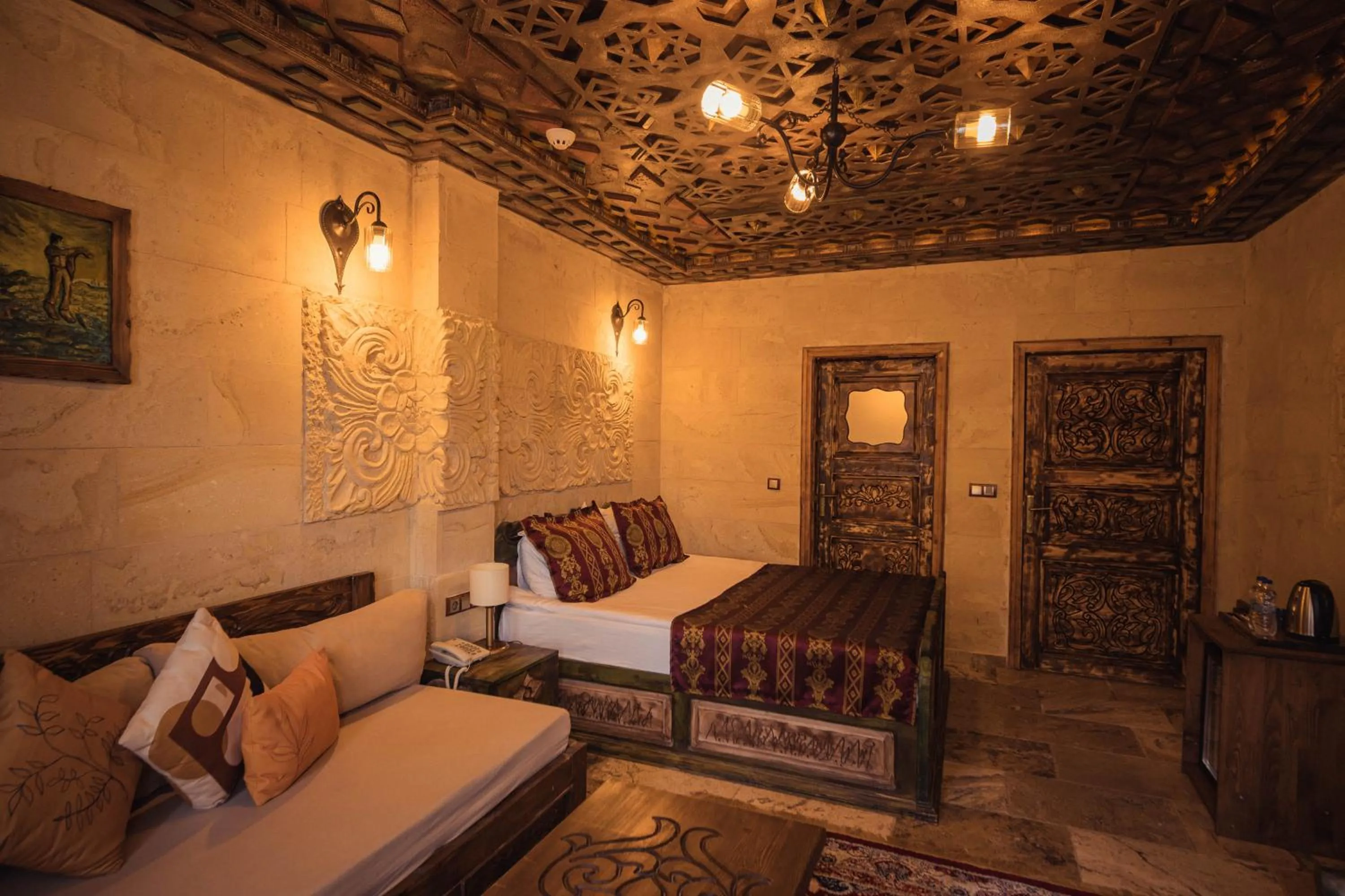 Bed in Olivia Cave Hotel