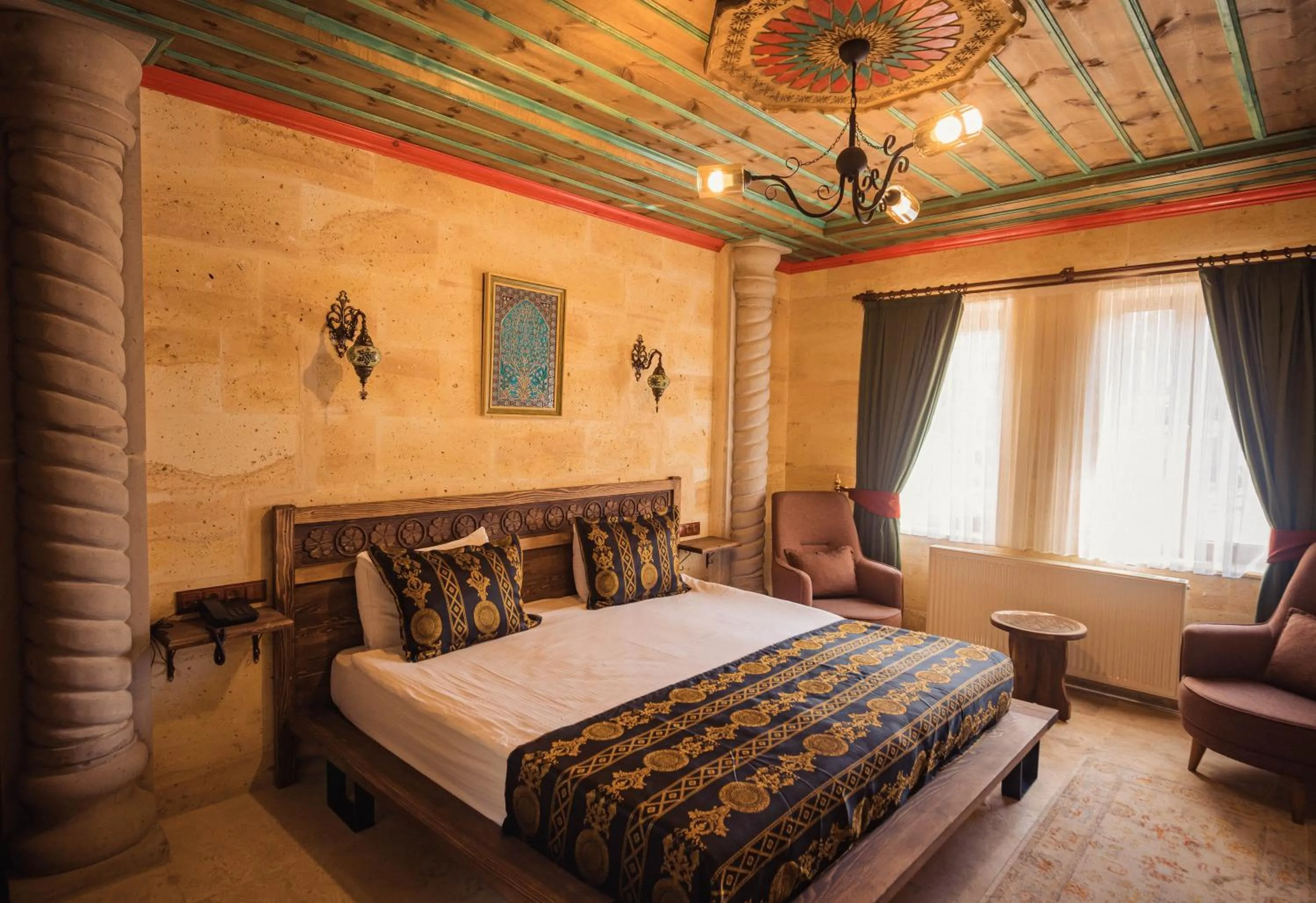 Bed in Olivia Cave Hotel