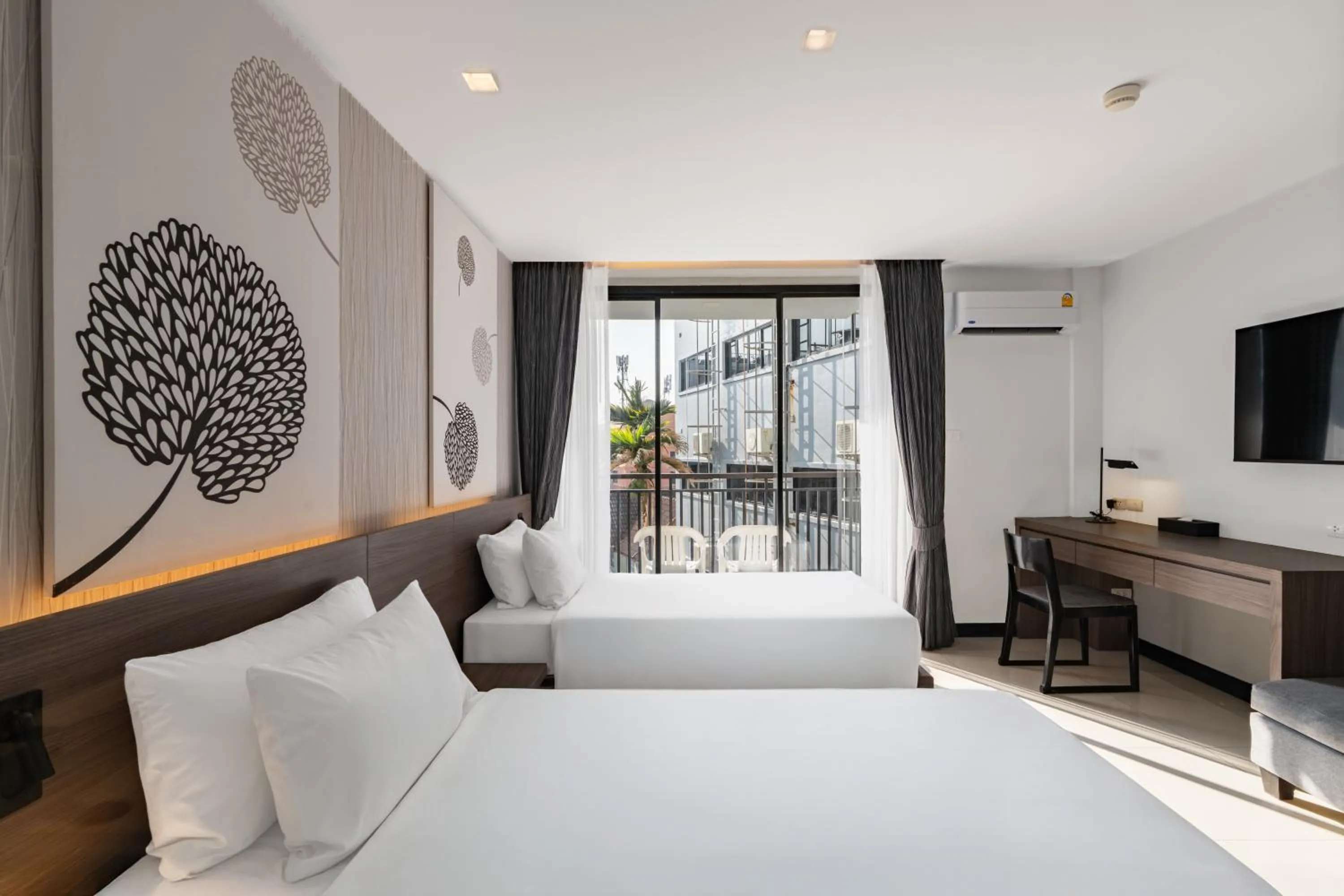 Bedroom, Bed in Citrus Patong Hotel by Compass Hospitality