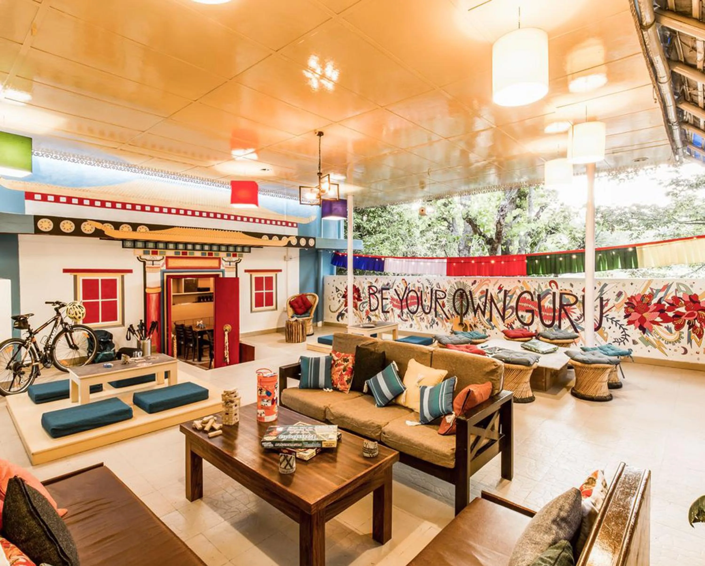 Seating area in The Trippy Tribe