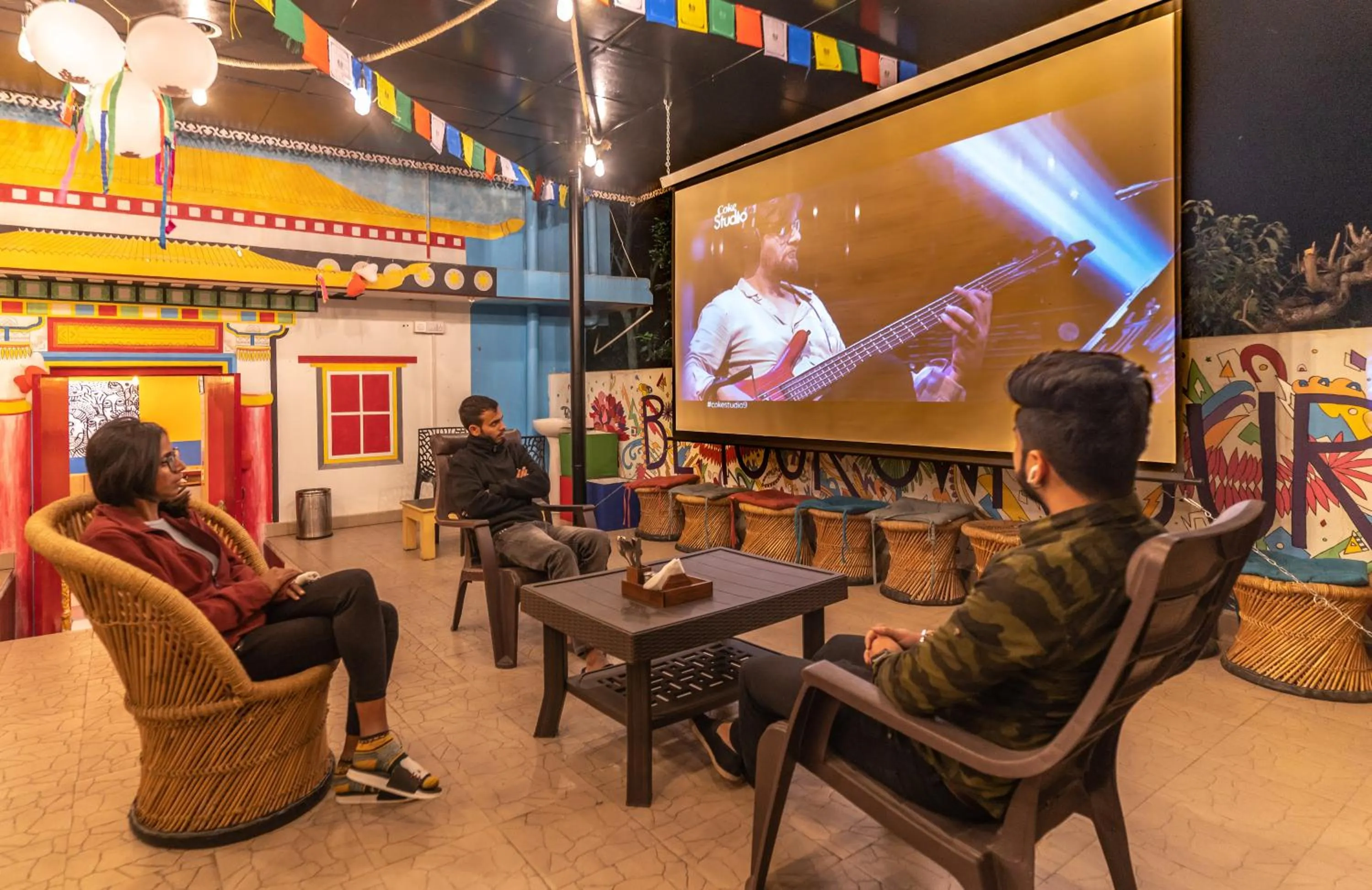 Seating area in The Trippy Tribe