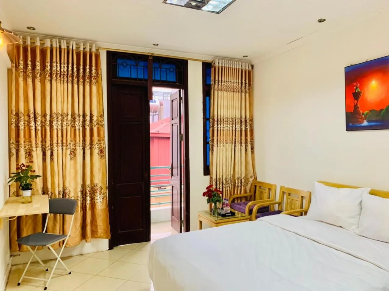 Balcony/Terrace, Bed in Lumos Home Ha noi