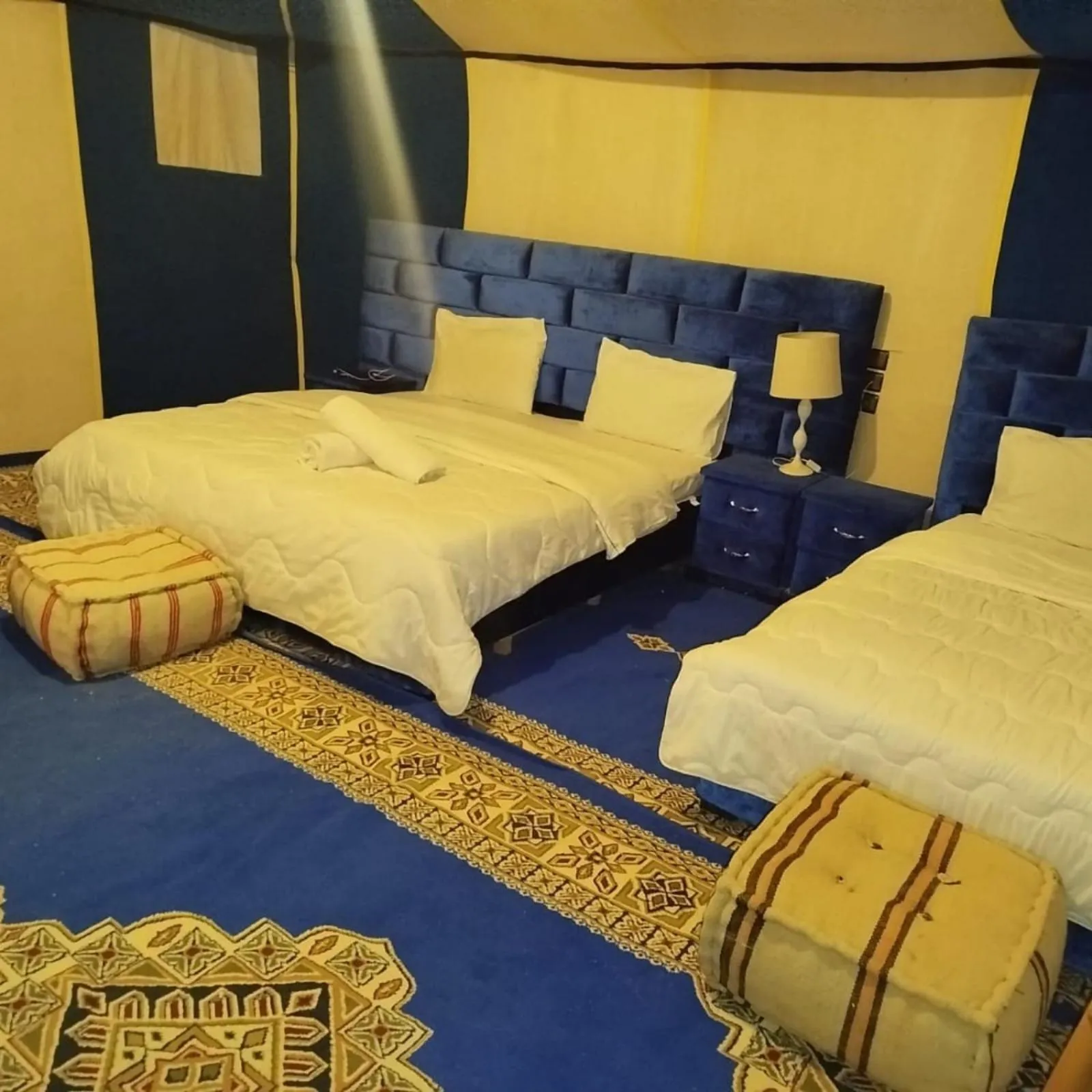 Bed in Desert Romantic Camp