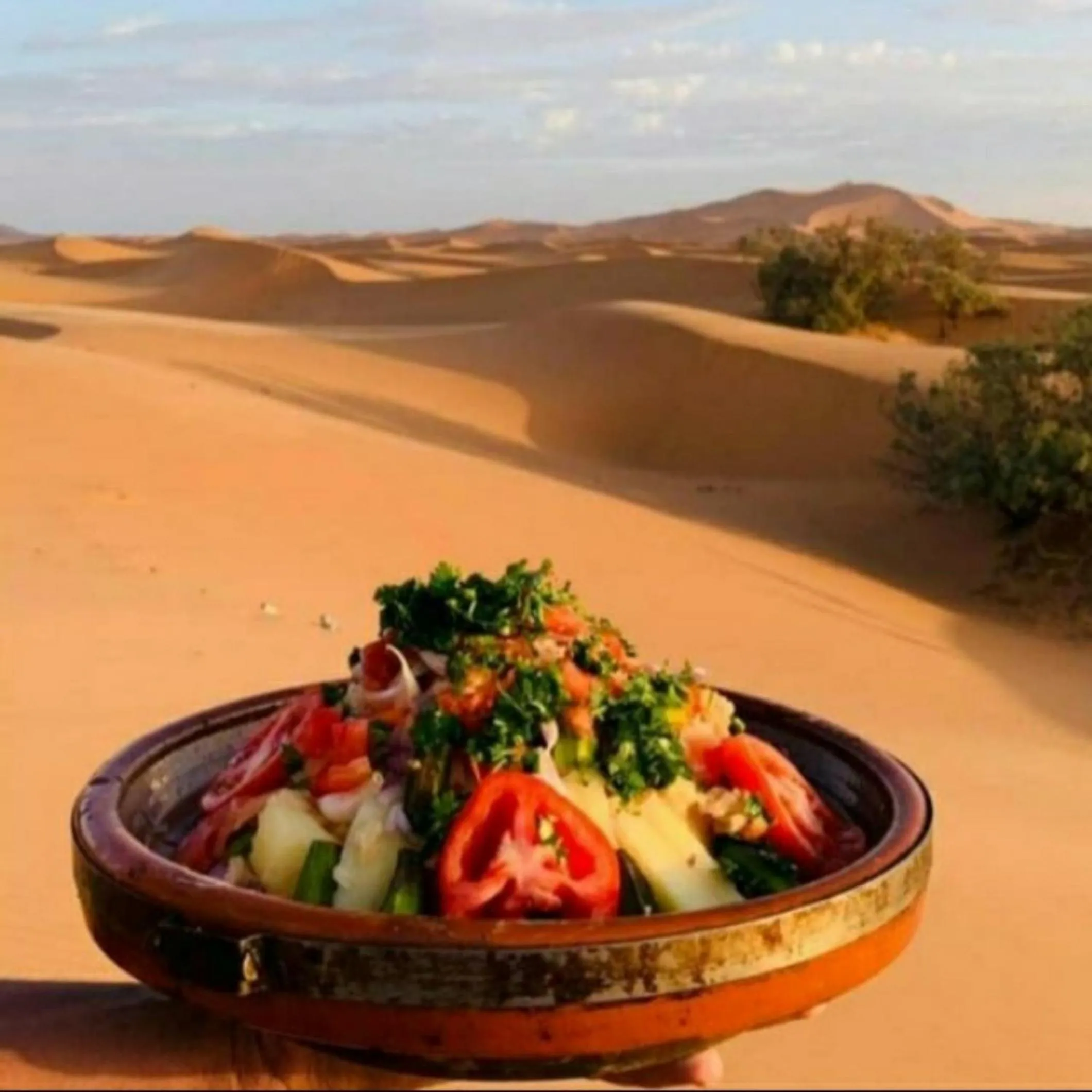 Food in Desert Romantic Camp
