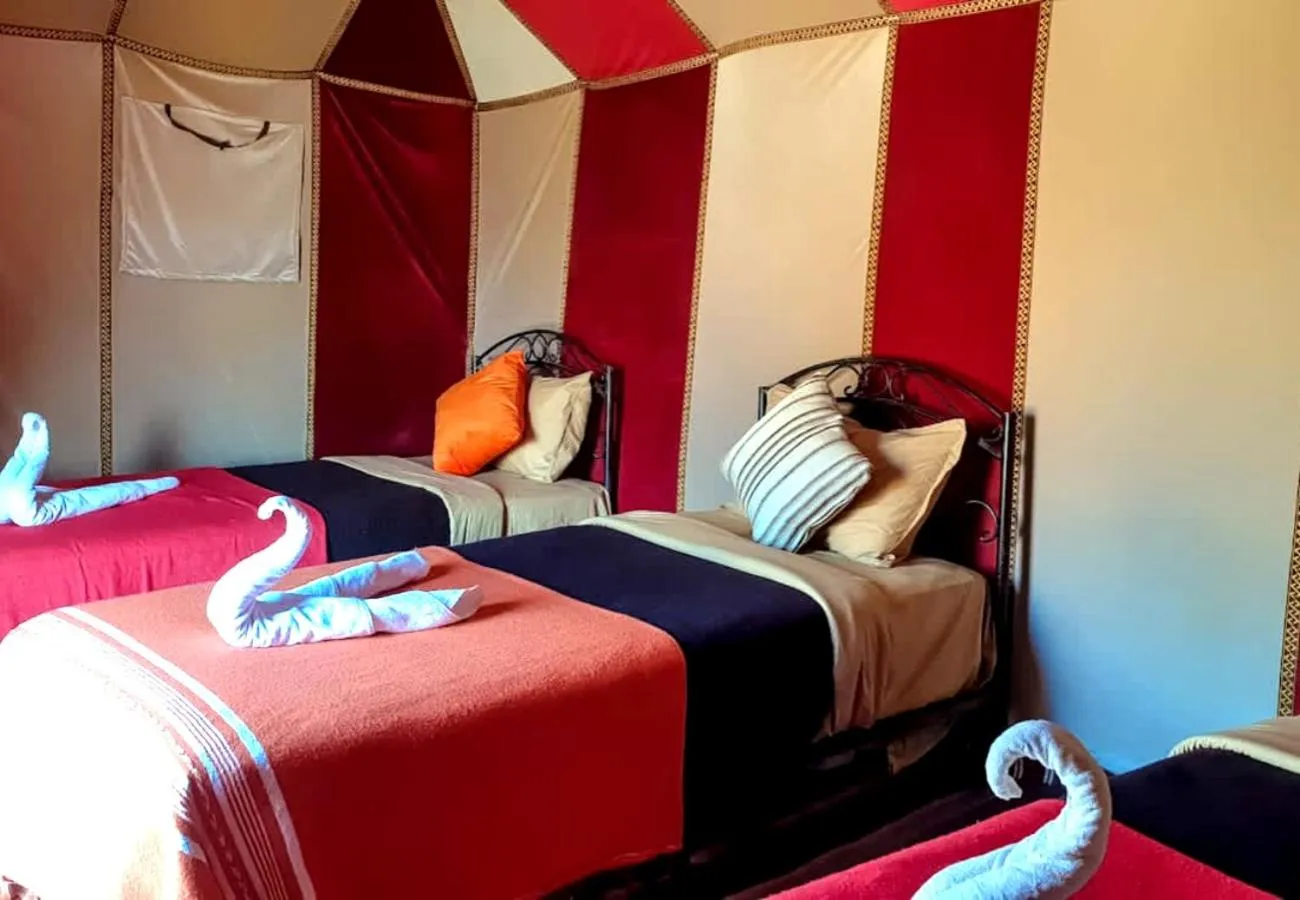 Bed in Desert Romantic Camp