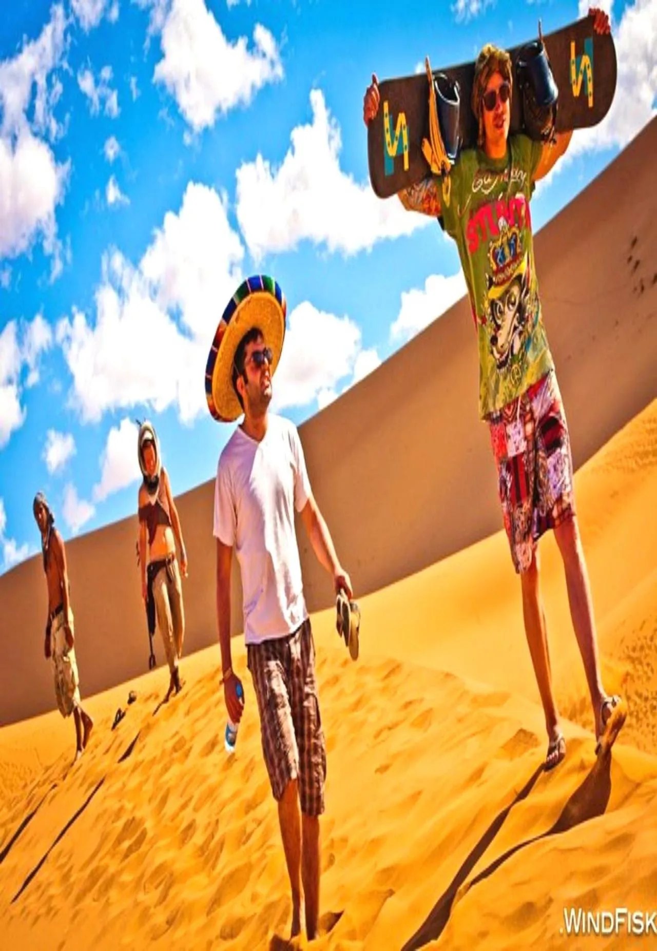 People in Desert Romantic Camp