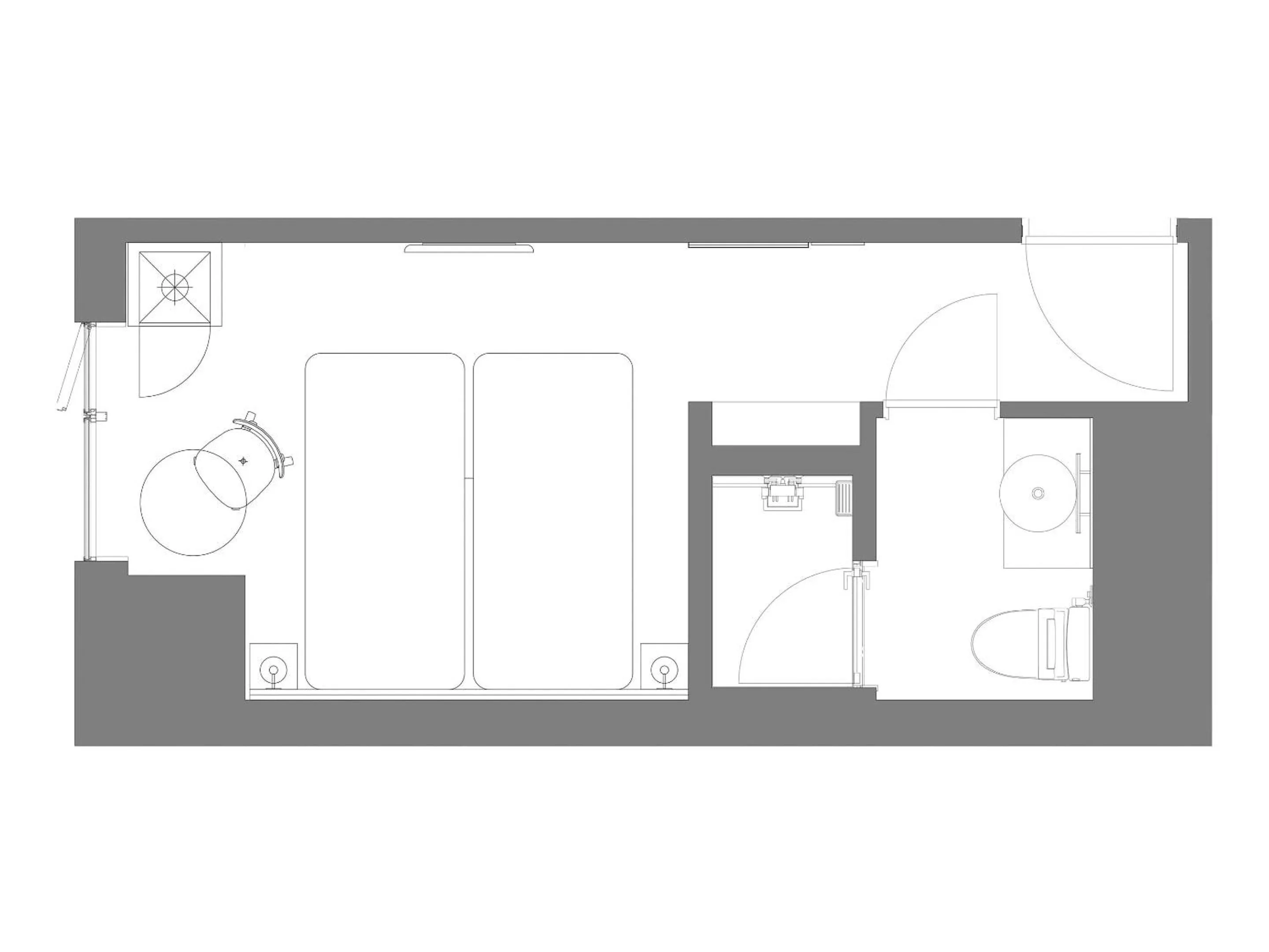 Floor plan in Granbell Hotel Osaka