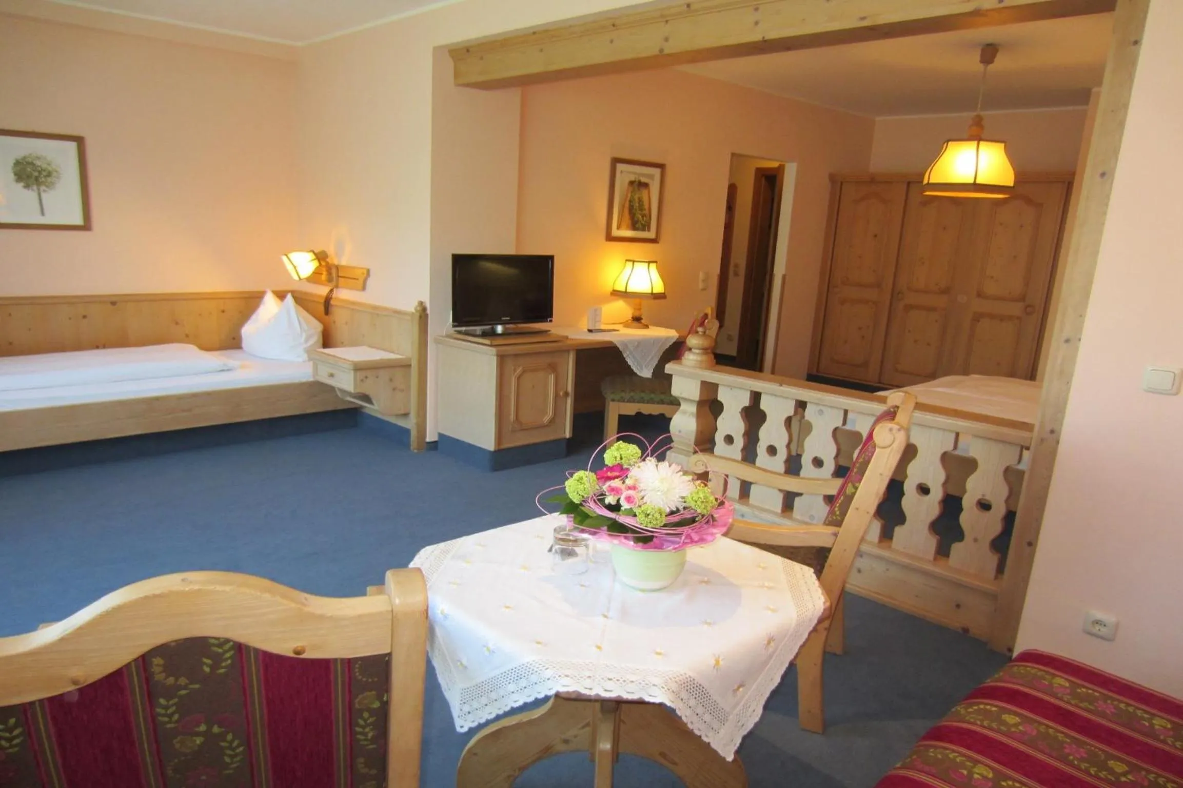 Photo of the whole room, Bed in Hotel Plainbrücke | self check-in