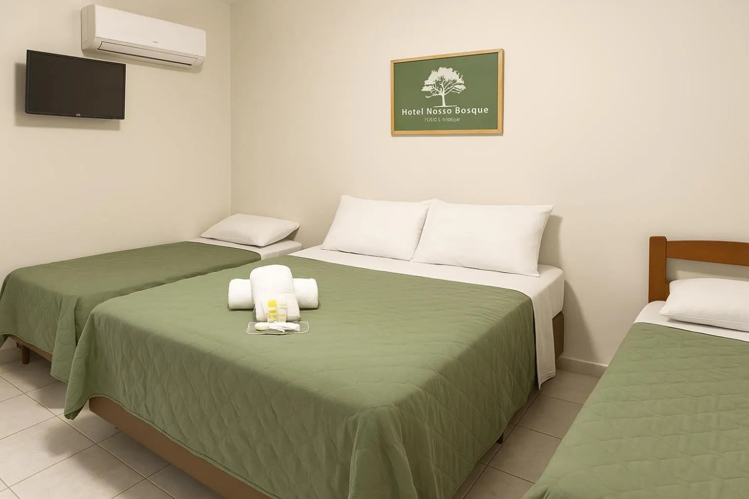 Bed in Hotel Nosso Bosque
