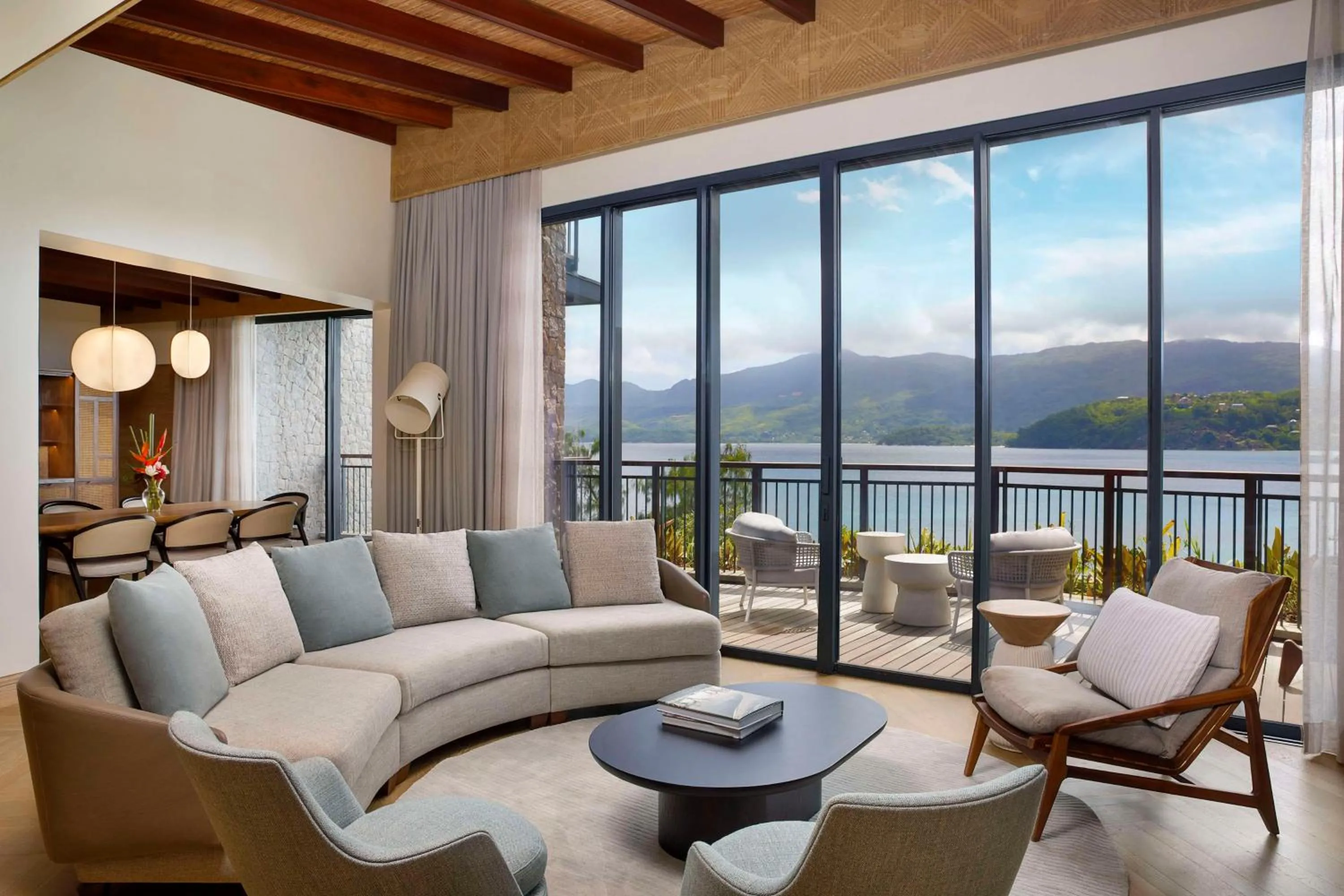 Living room in Mango House Seychelles, LXR Hotels & Resorts