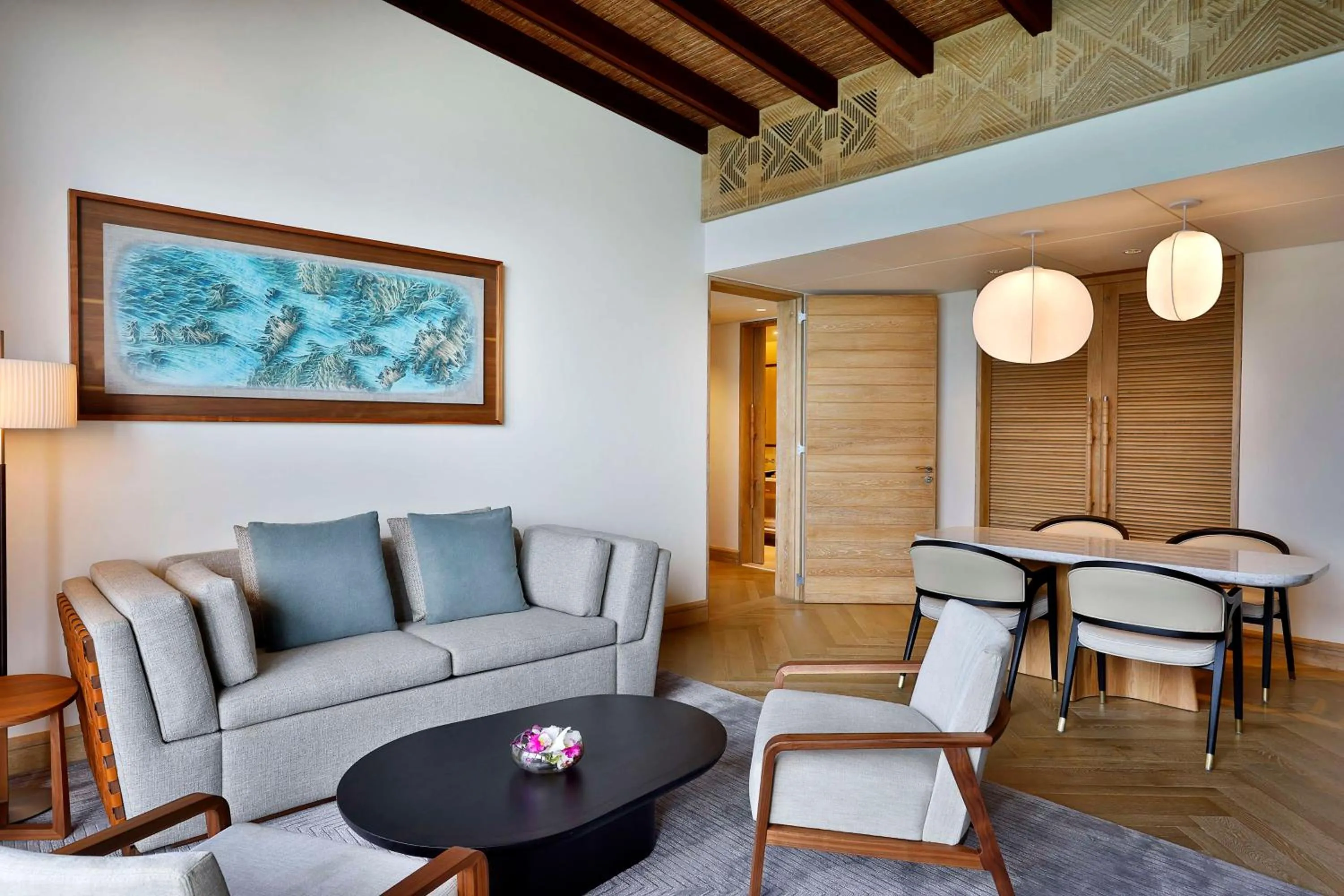 Living room in Mango House Seychelles, LXR Hotels & Resorts