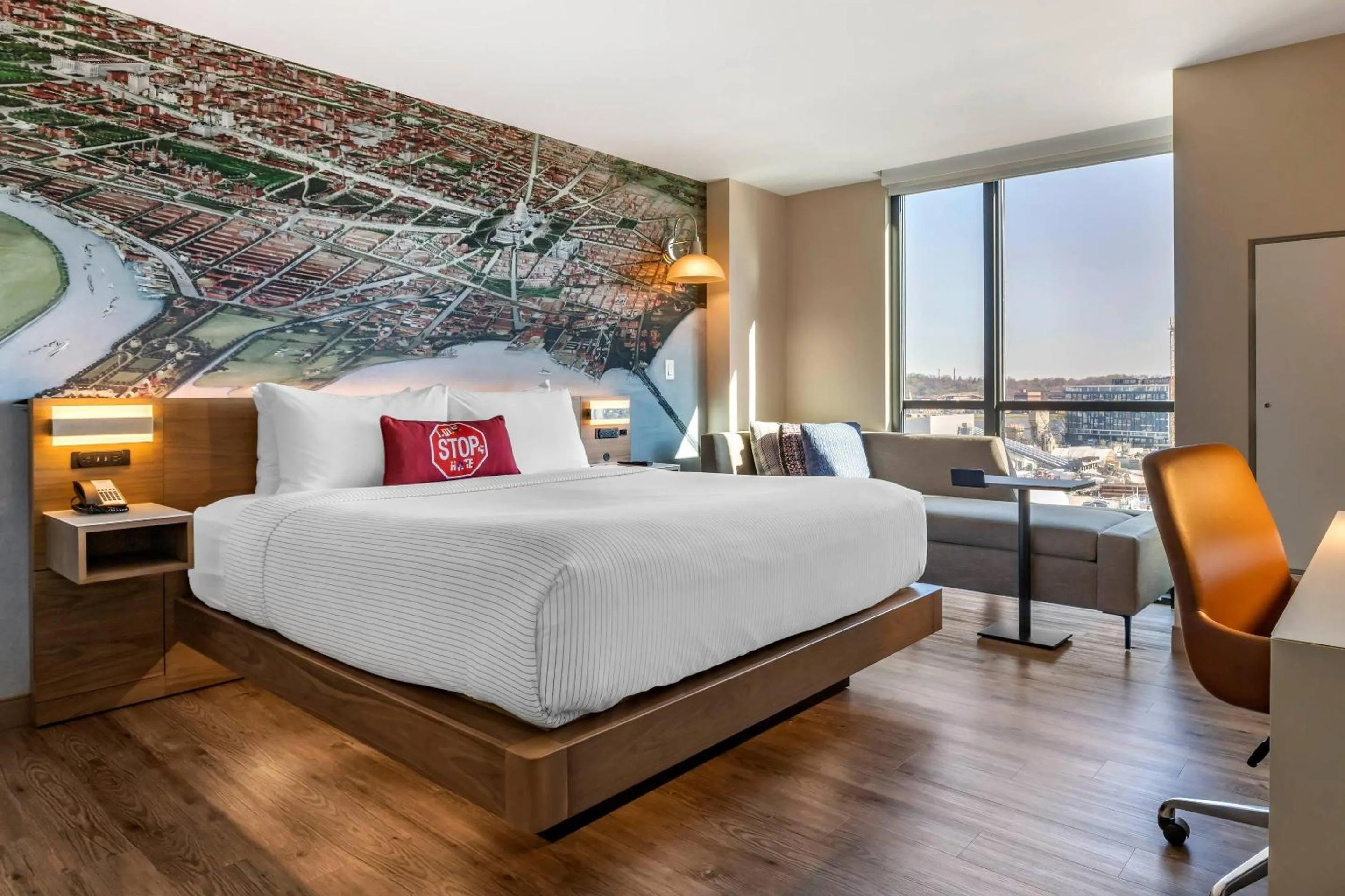 Bedroom, Bed in Cambria Hotel Washington DC Navy Yard Riverfront