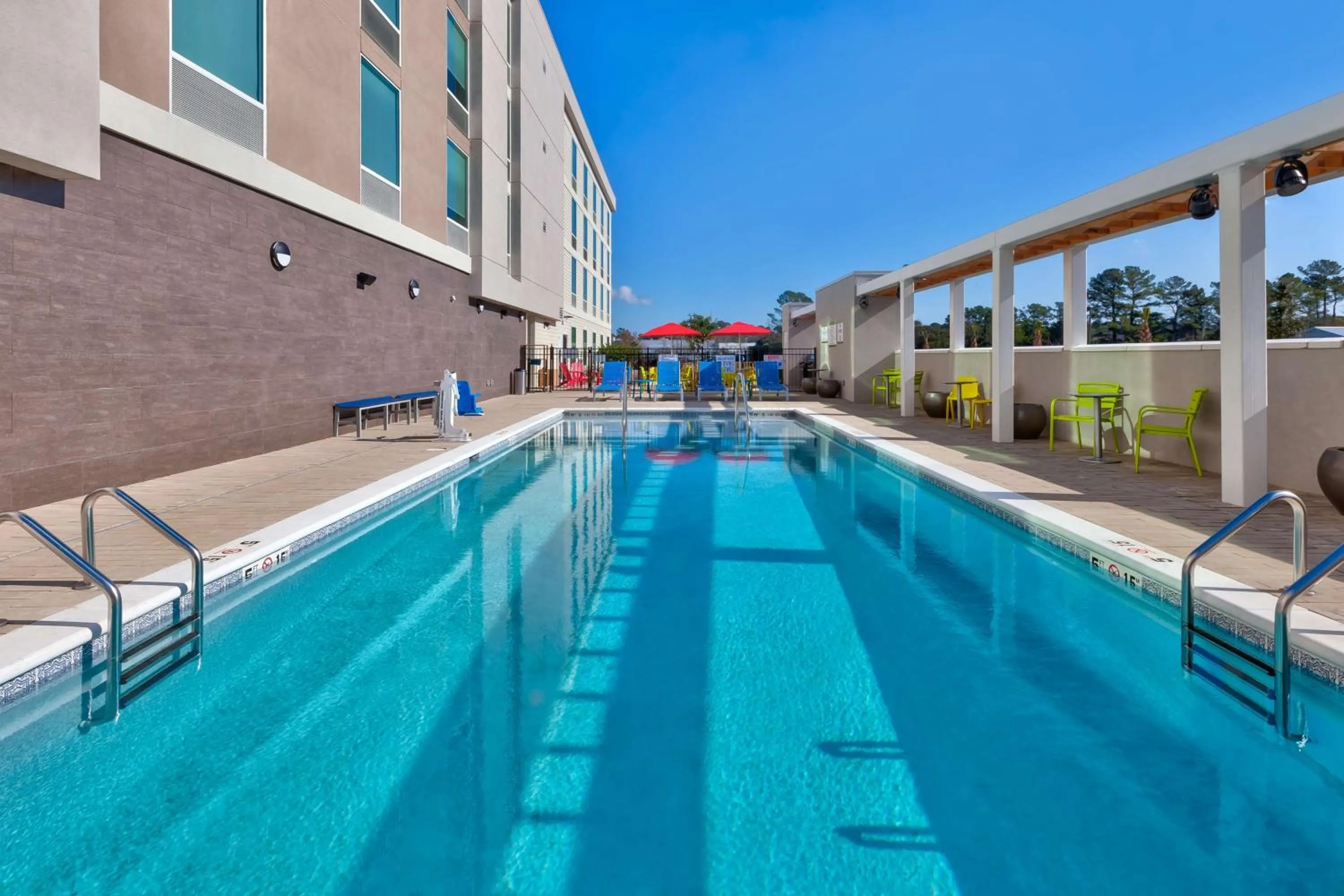Pool view in Home2 Suites Wilmington