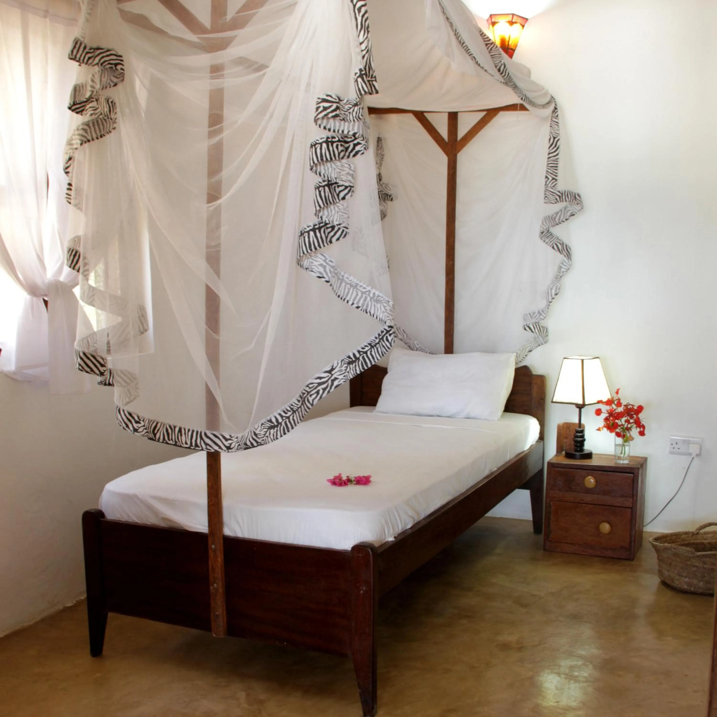 Bed in Panga Chumvi Beach Resort