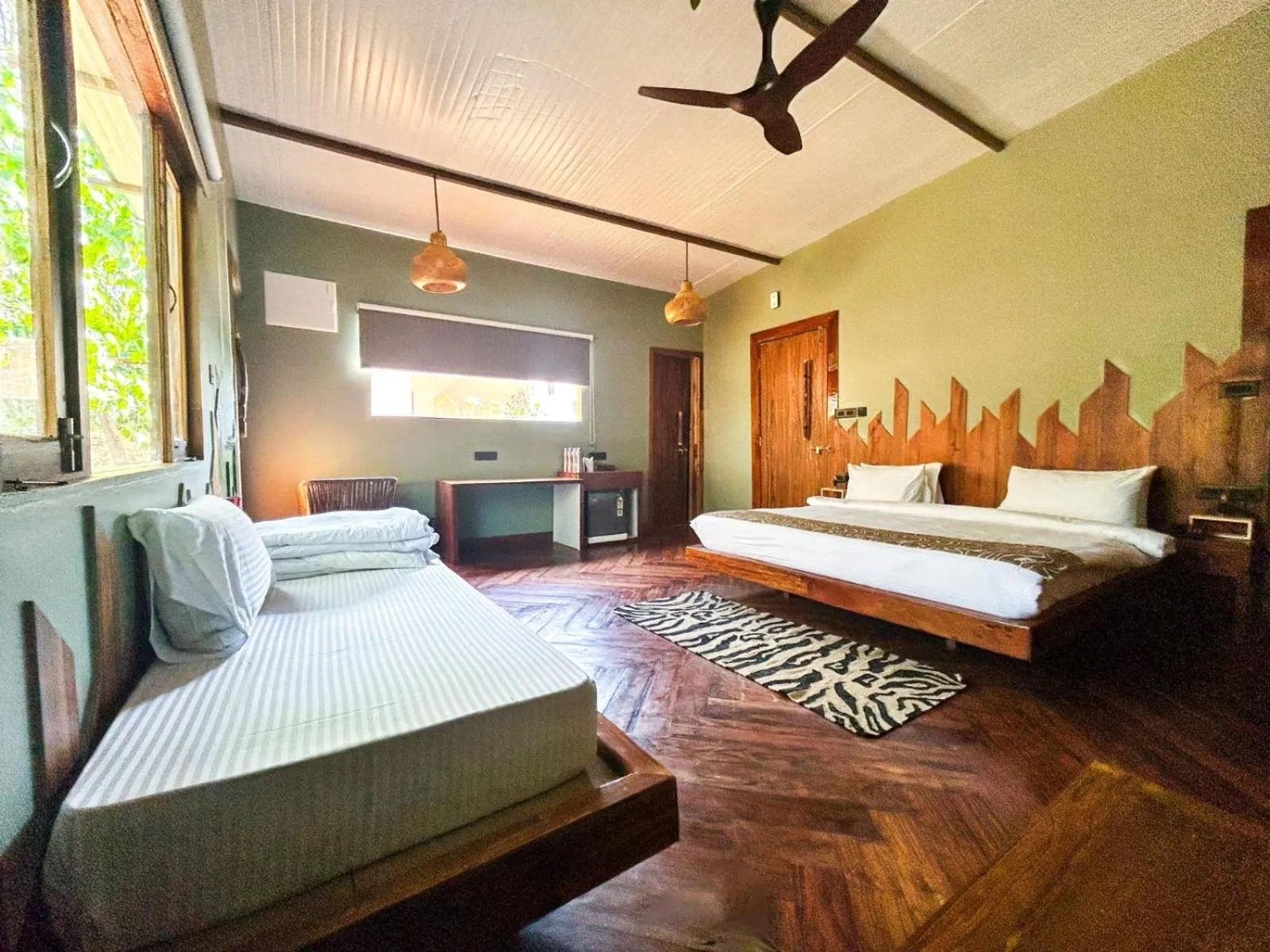 Bedroom, Bed in Tadoba Jungle Camp