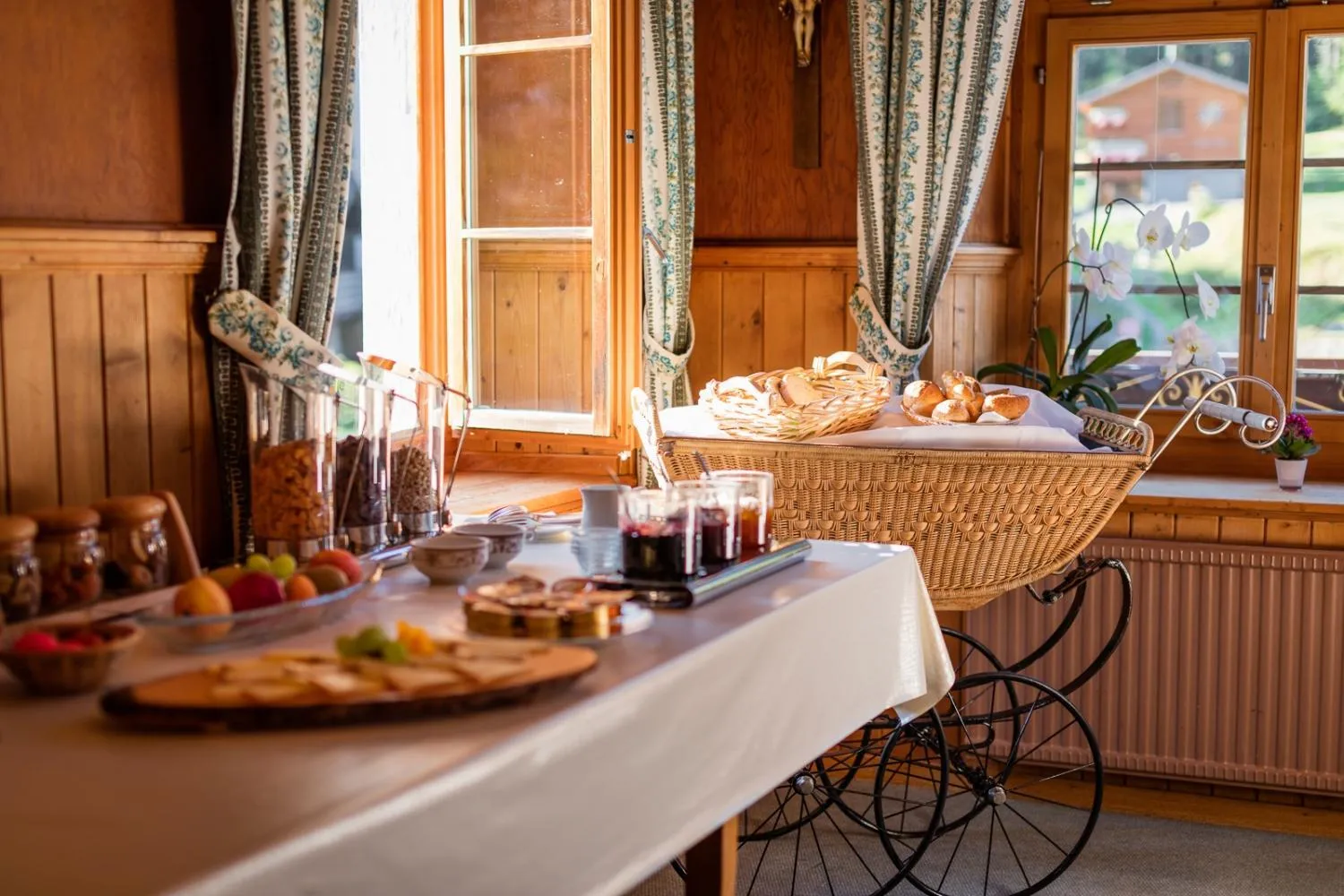 Buffet breakfast in Hotel Breithorn