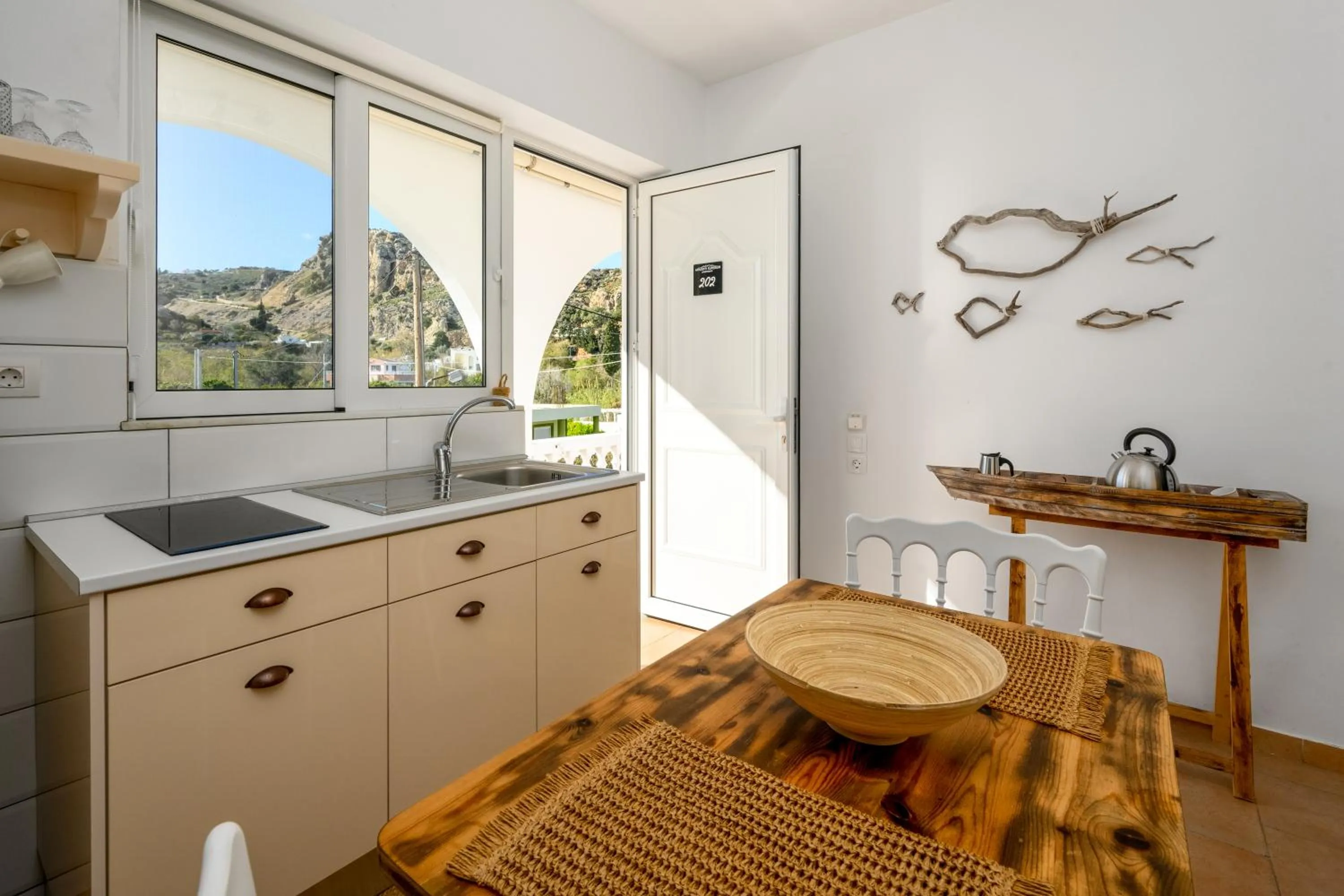 Kitchen or kitchenette in Afroditi Superior Apartments