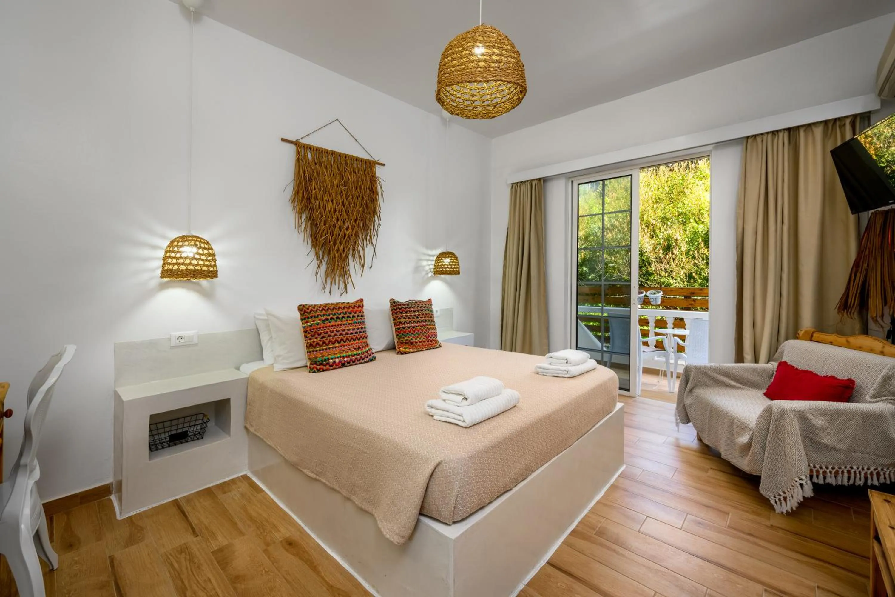 Bedroom, Bed in Afroditi Superior Apartments