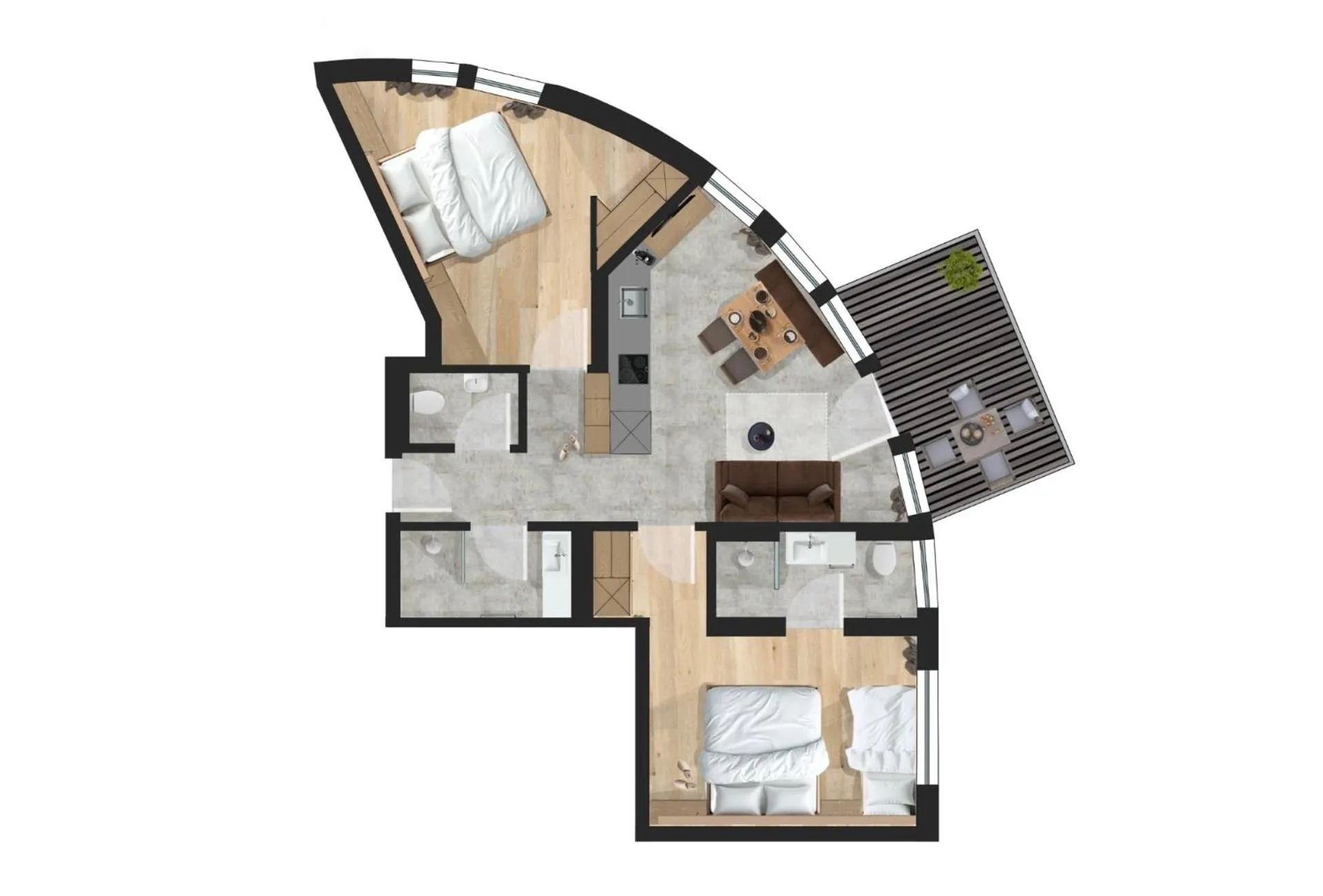 Floor plan, Bed in Arabella Retreat & Spa