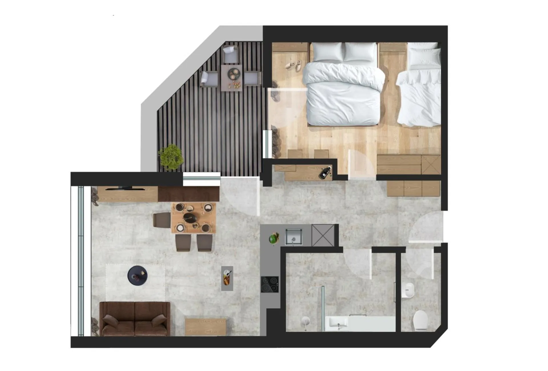 Floor plan, Bed in Arabella Retreat & Spa