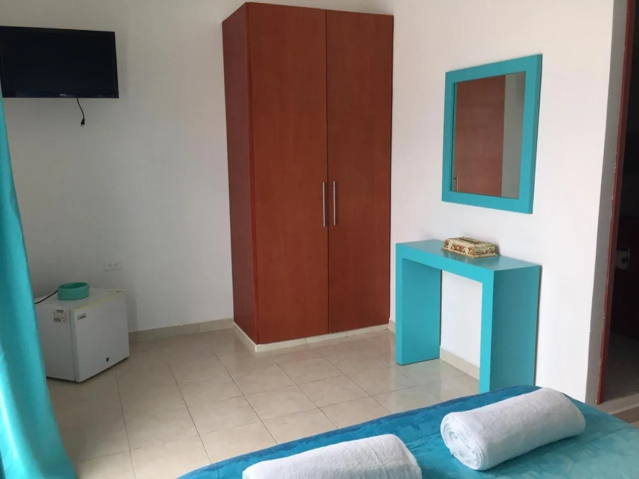 TV and multimedia, Bed in Habitación Amanecer Turquesa #5