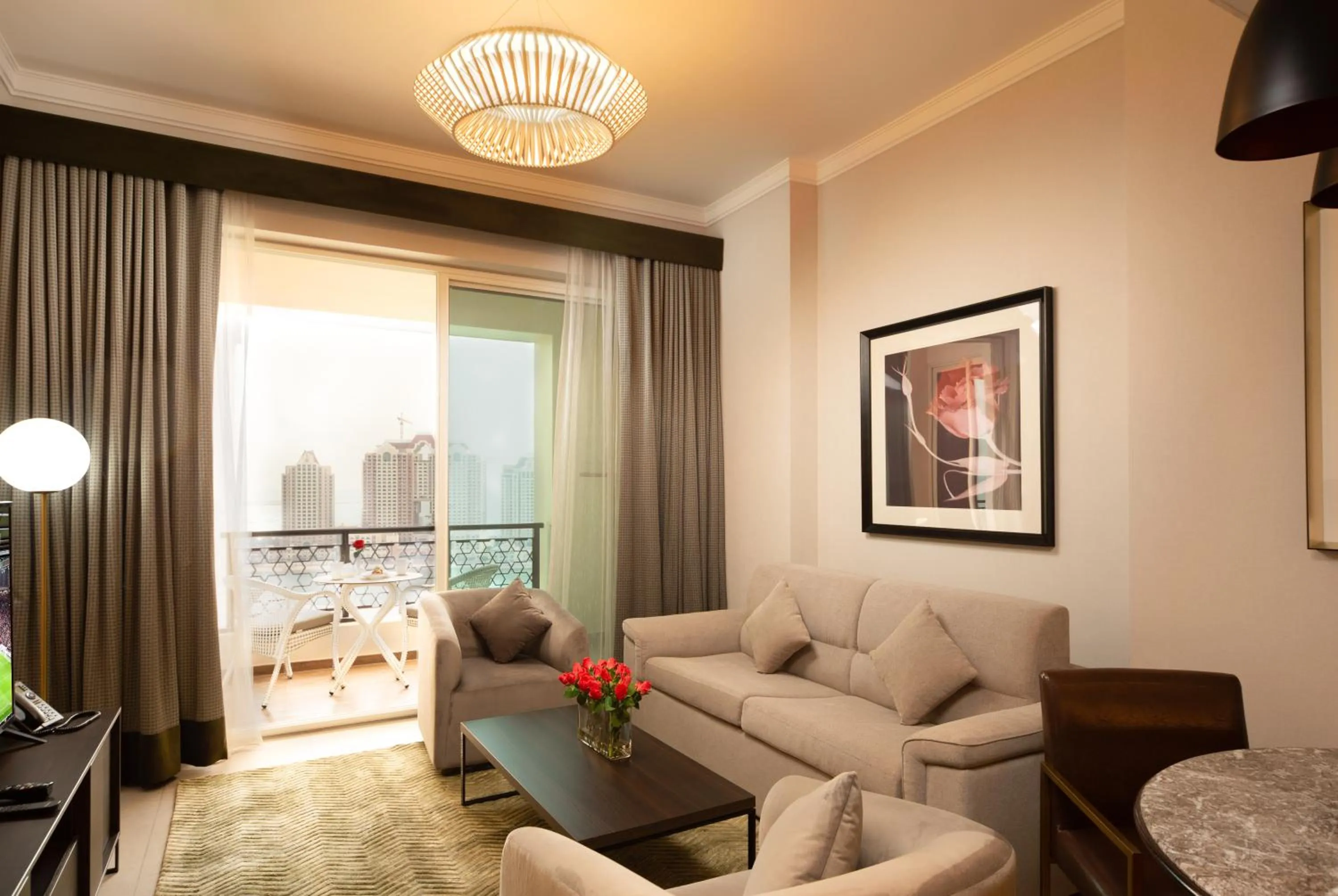 Seating area in Retaj Baywalk Residence