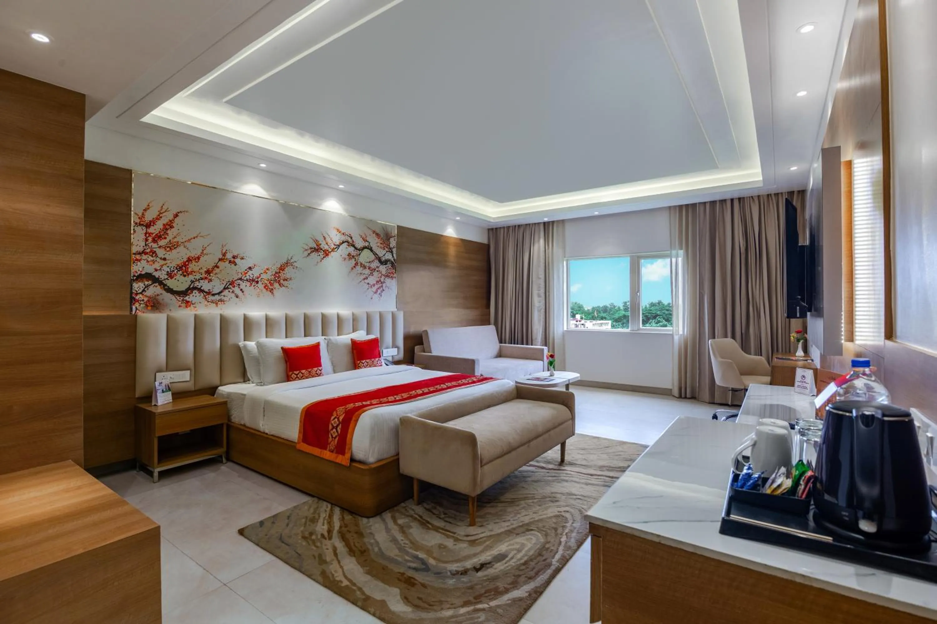 Seating area, Bed in Morpho Bokaro