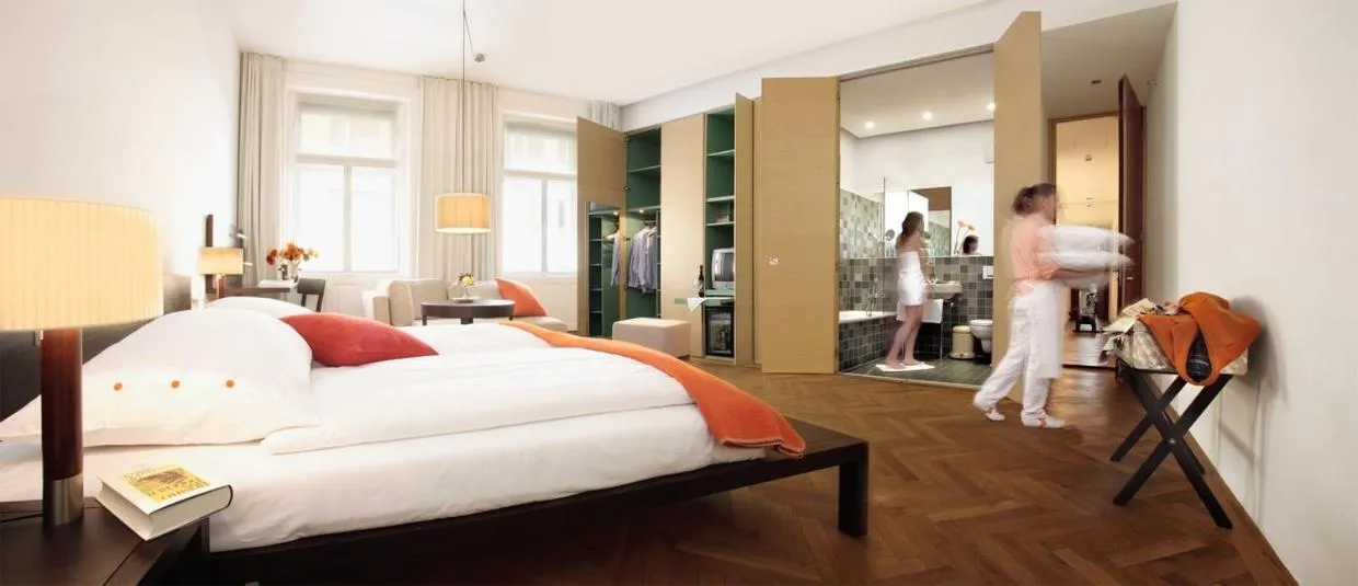 Bed in Buxbaum Beletage Design & Boutique Hotel