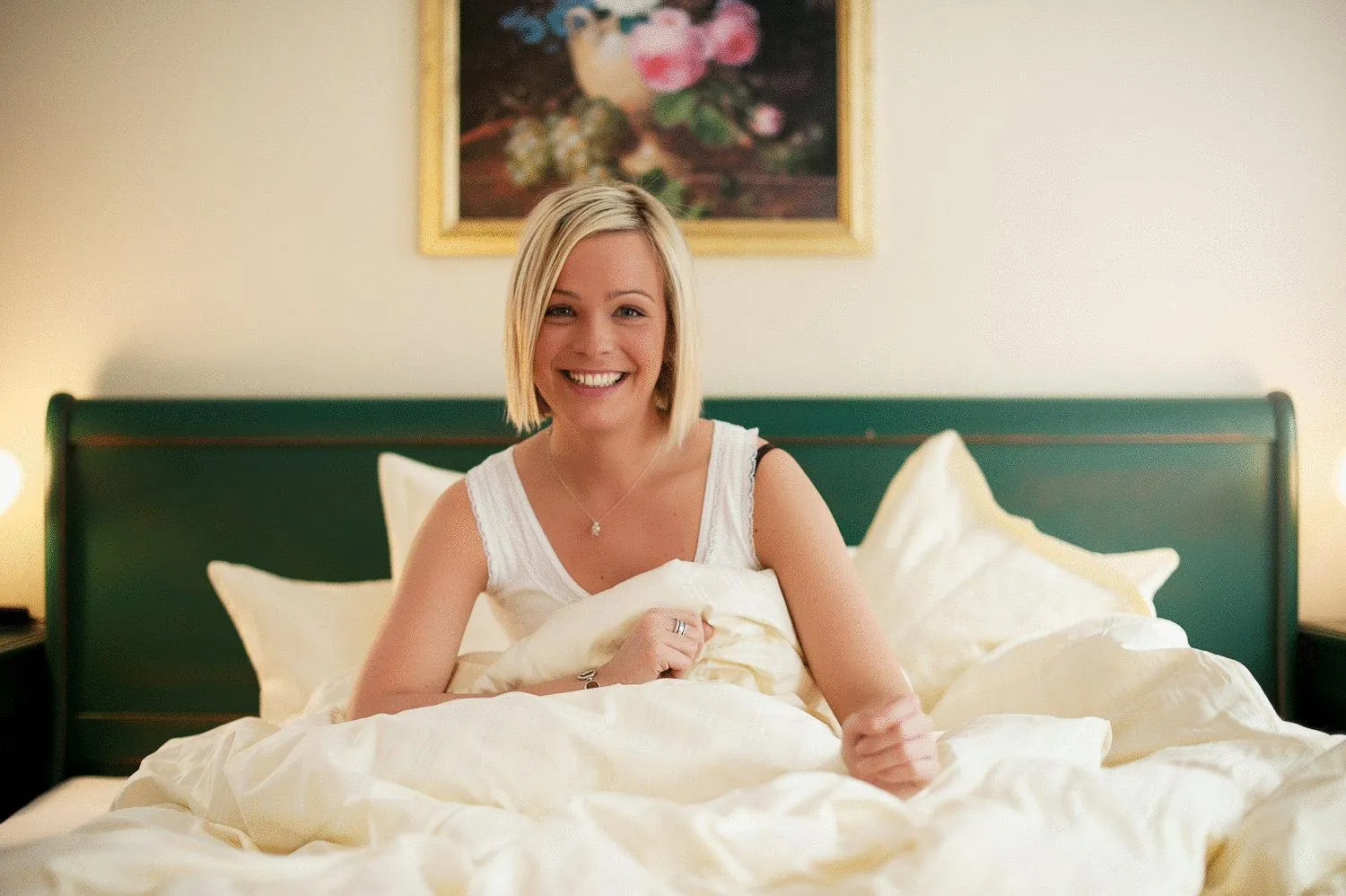 People, Bed in Hotel Eschenhof & Apartments