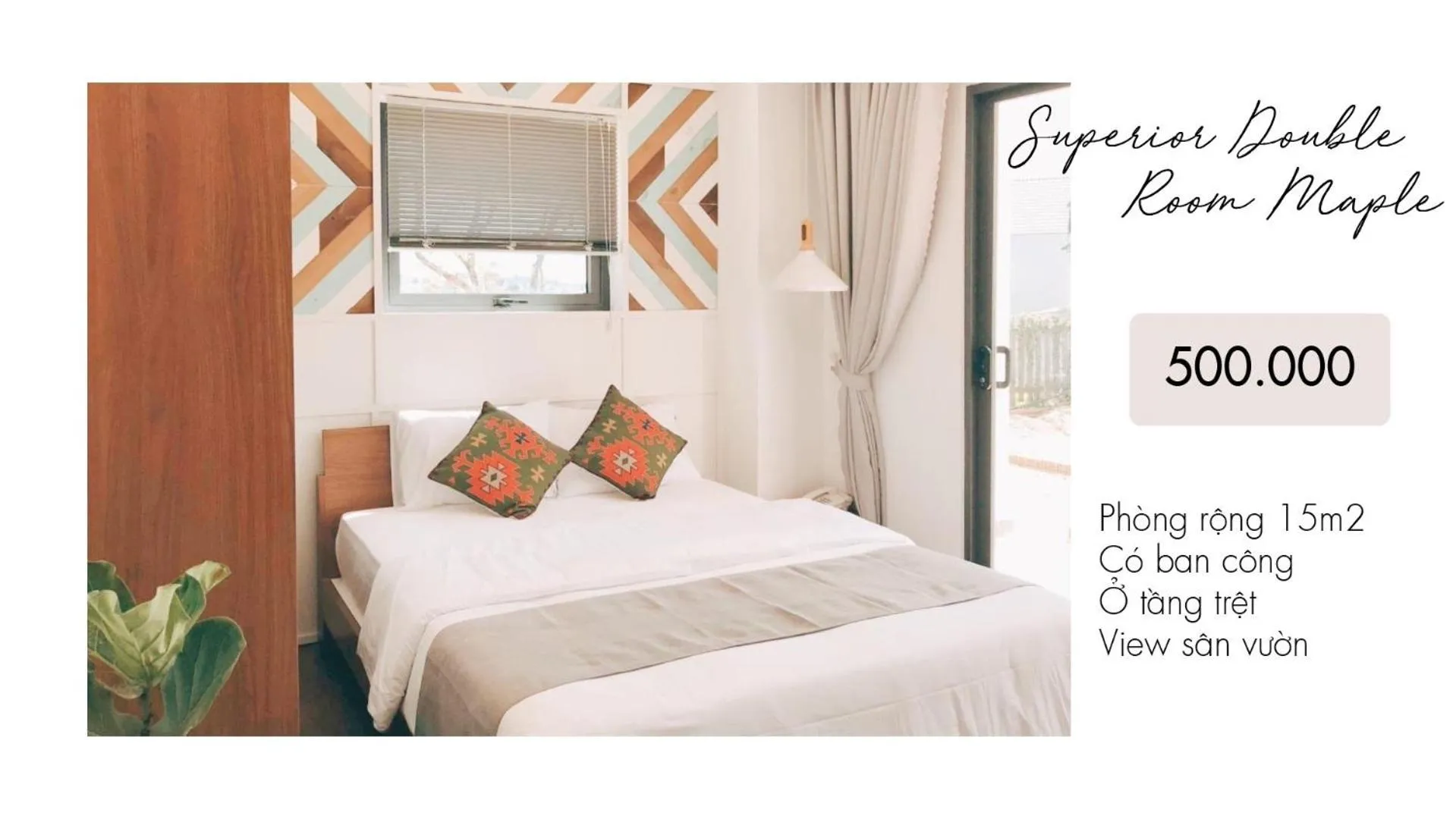 Bed in The Scent Boutique Dalat Hotel