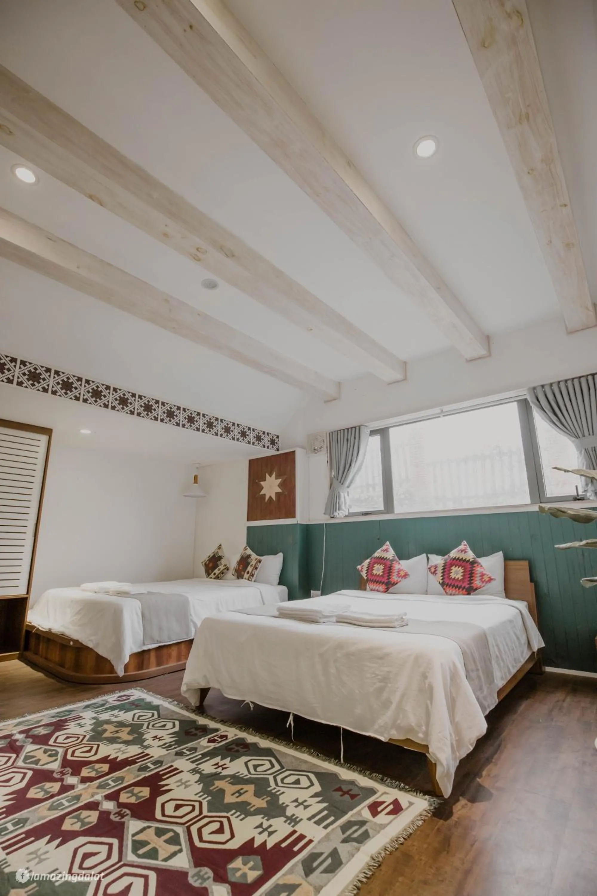 Bed in The Scent Boutique Dalat Hotel