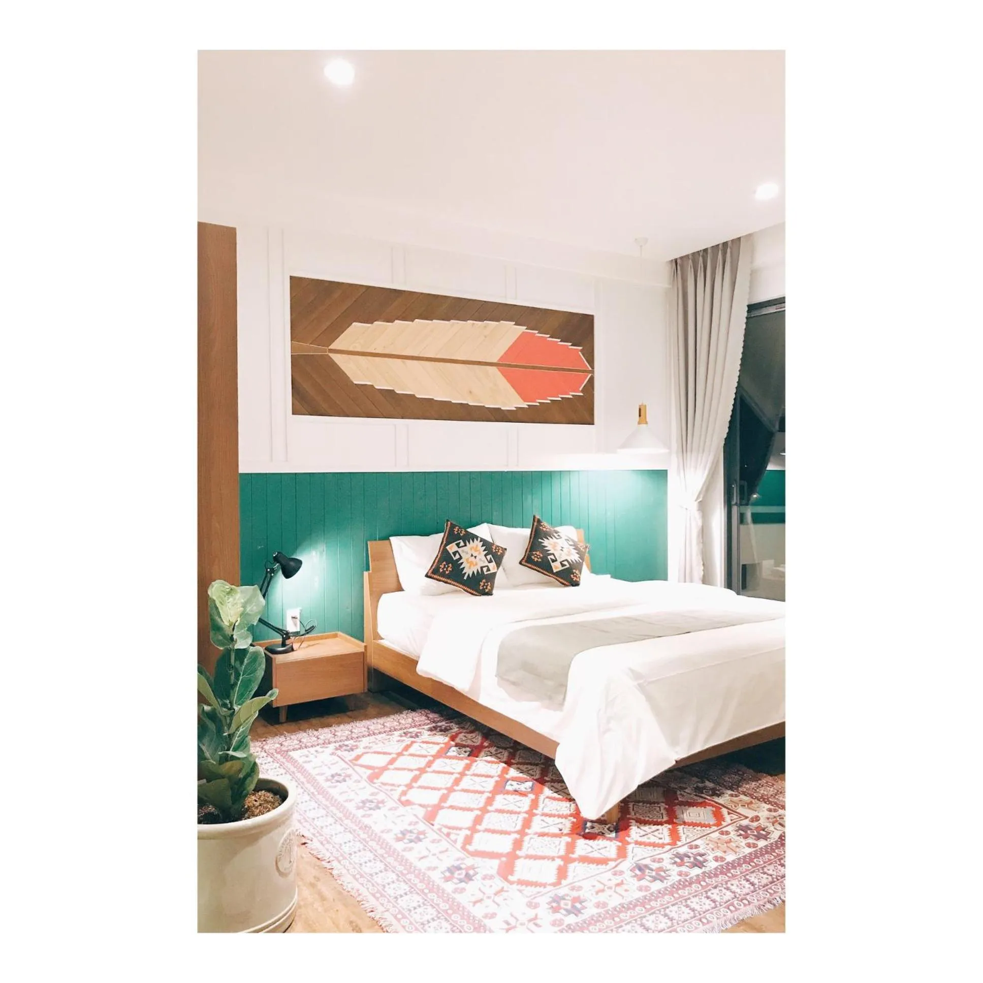 Bed in The Scent Boutique Dalat Hotel