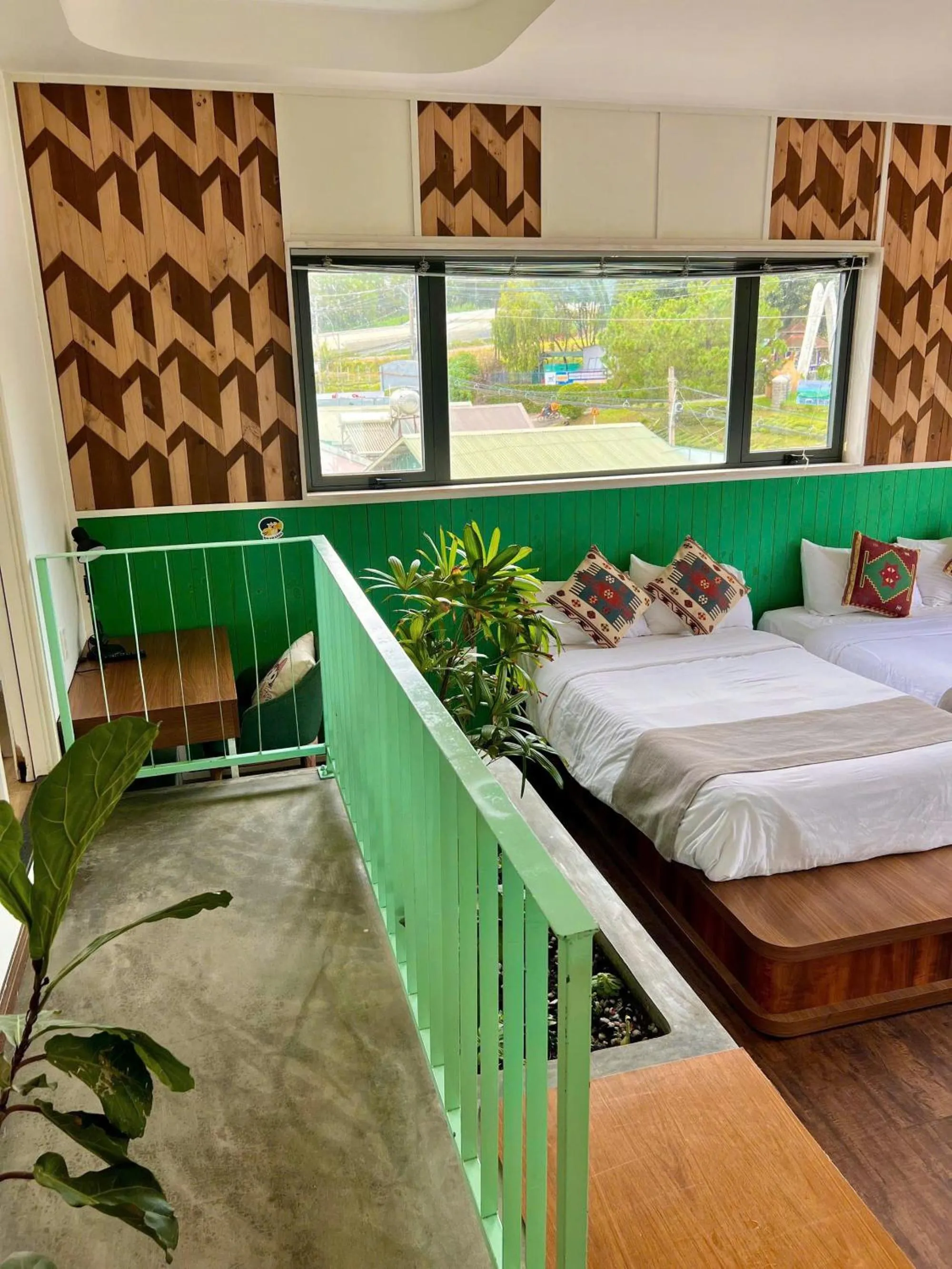 Bed in The Scent Boutique Dalat Hotel