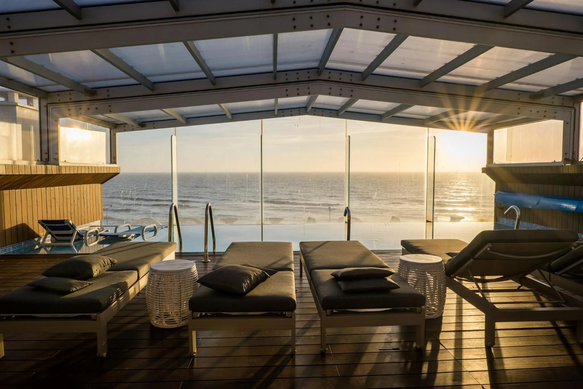 Pool view in Macarico Beach Hotel
