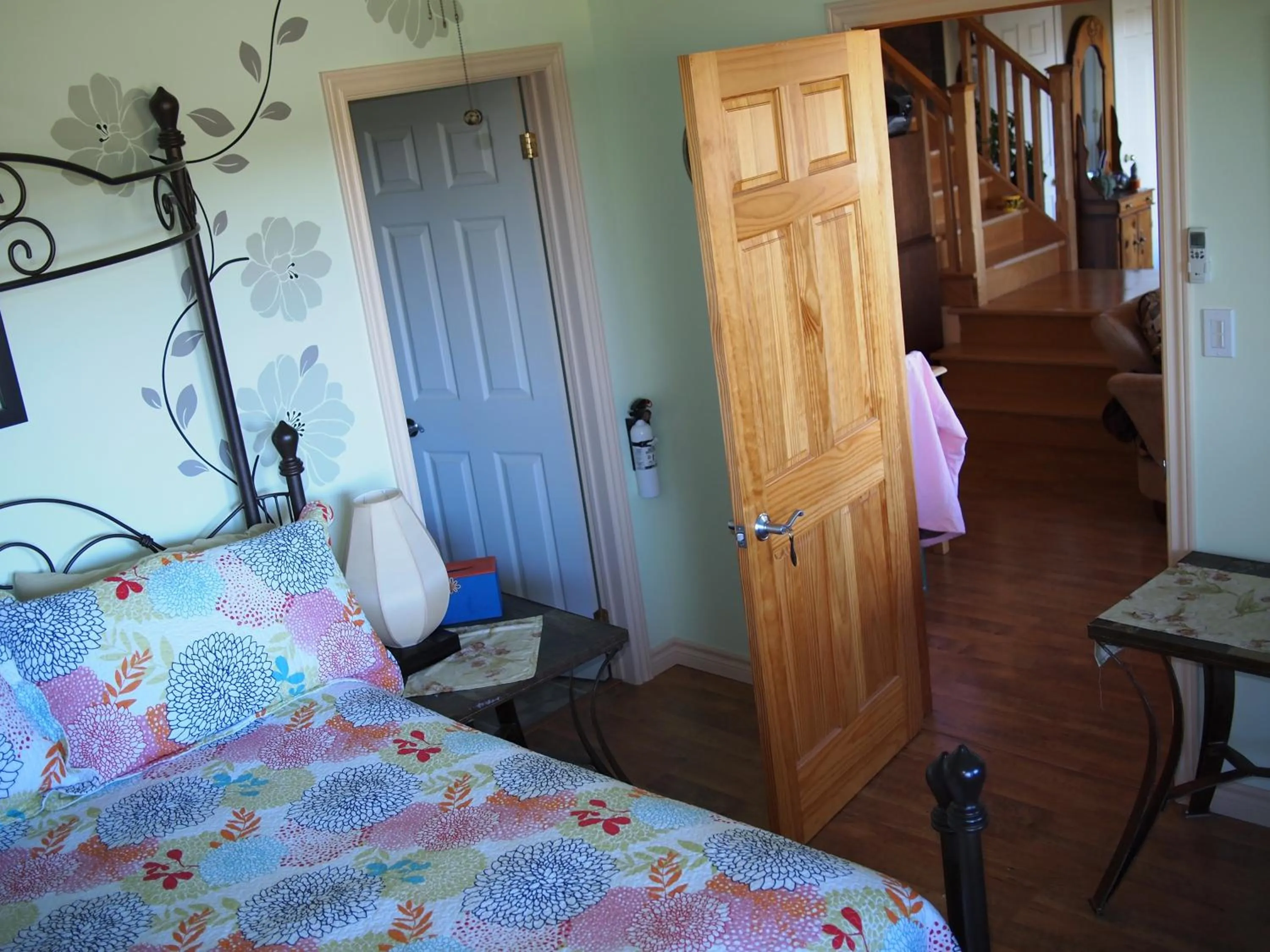 Bed in Our Valley View Bed & Breakfast