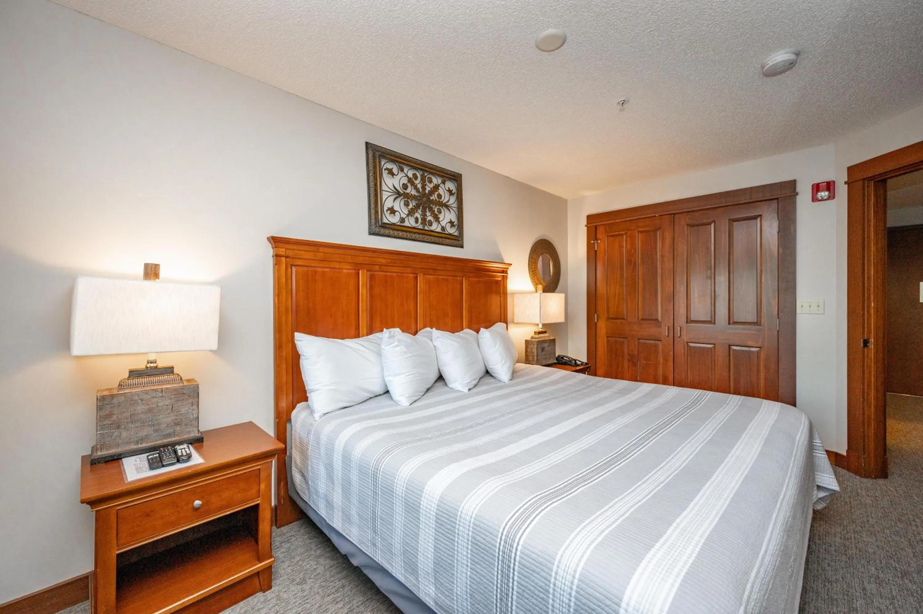 Bed in A117 One Bedroom Lake View