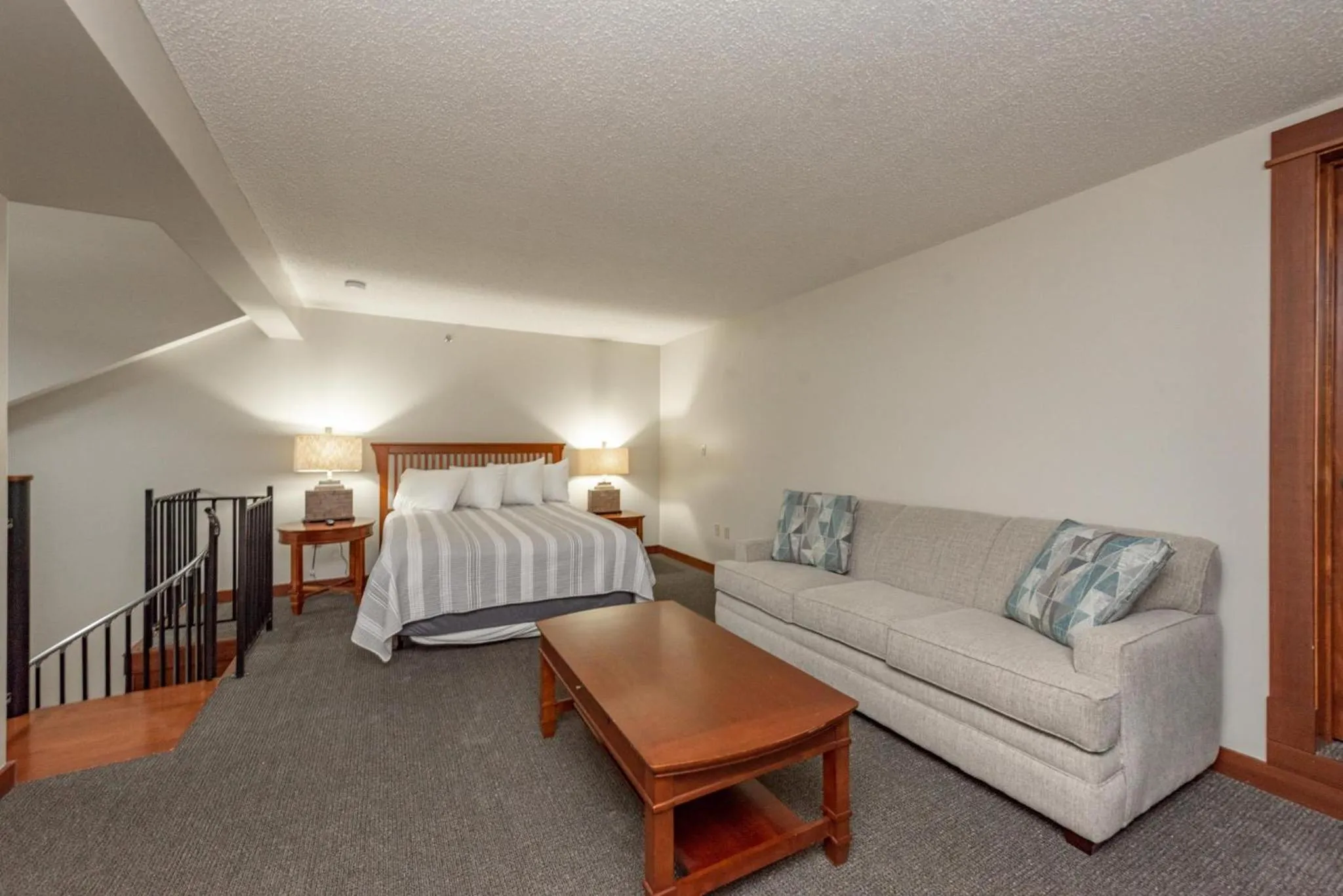 Bed in A312 One Bedroom & Loft Standard View