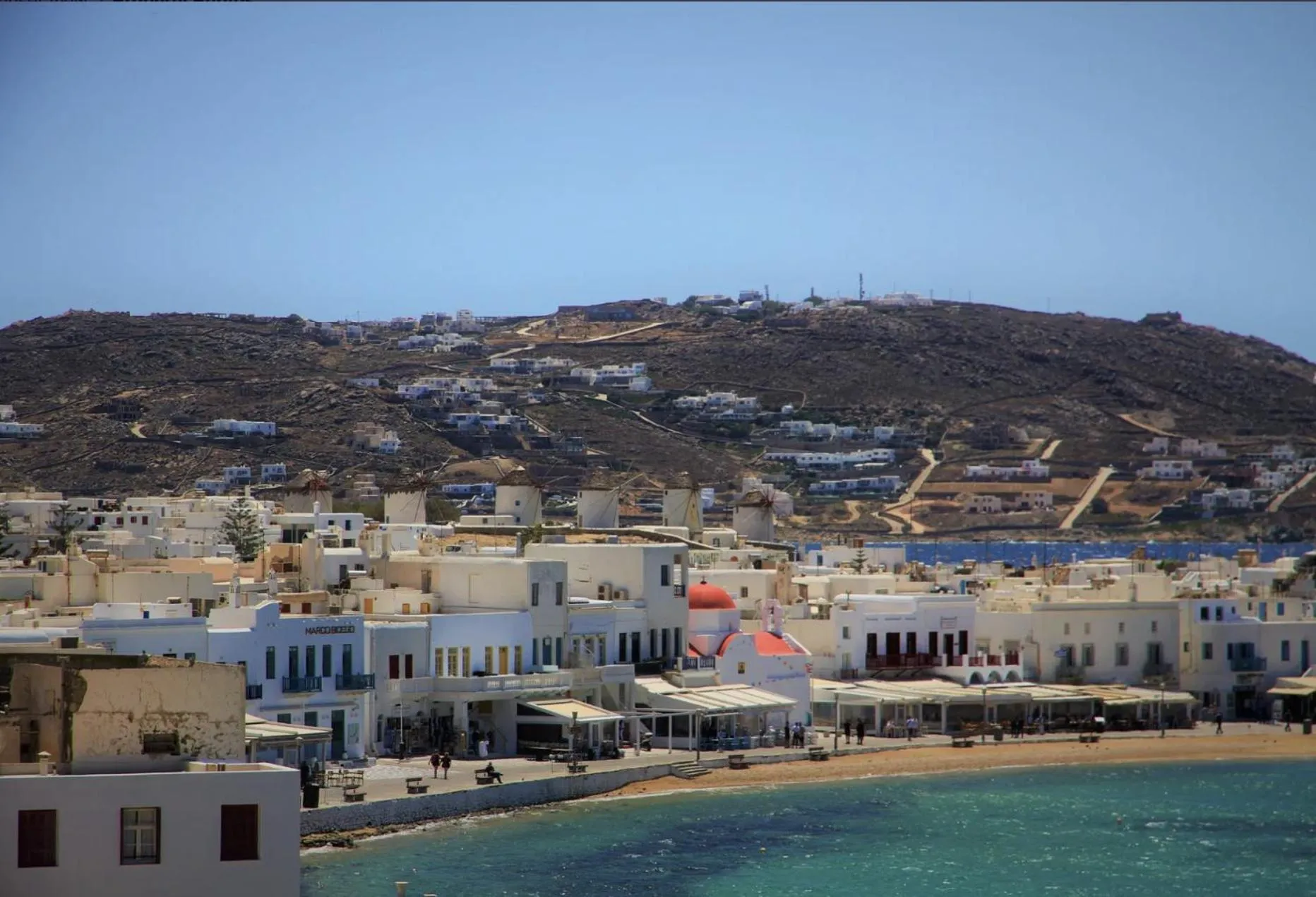 Nearby landmark in Yalos Hotel Sunset view Mykonos town private rooms