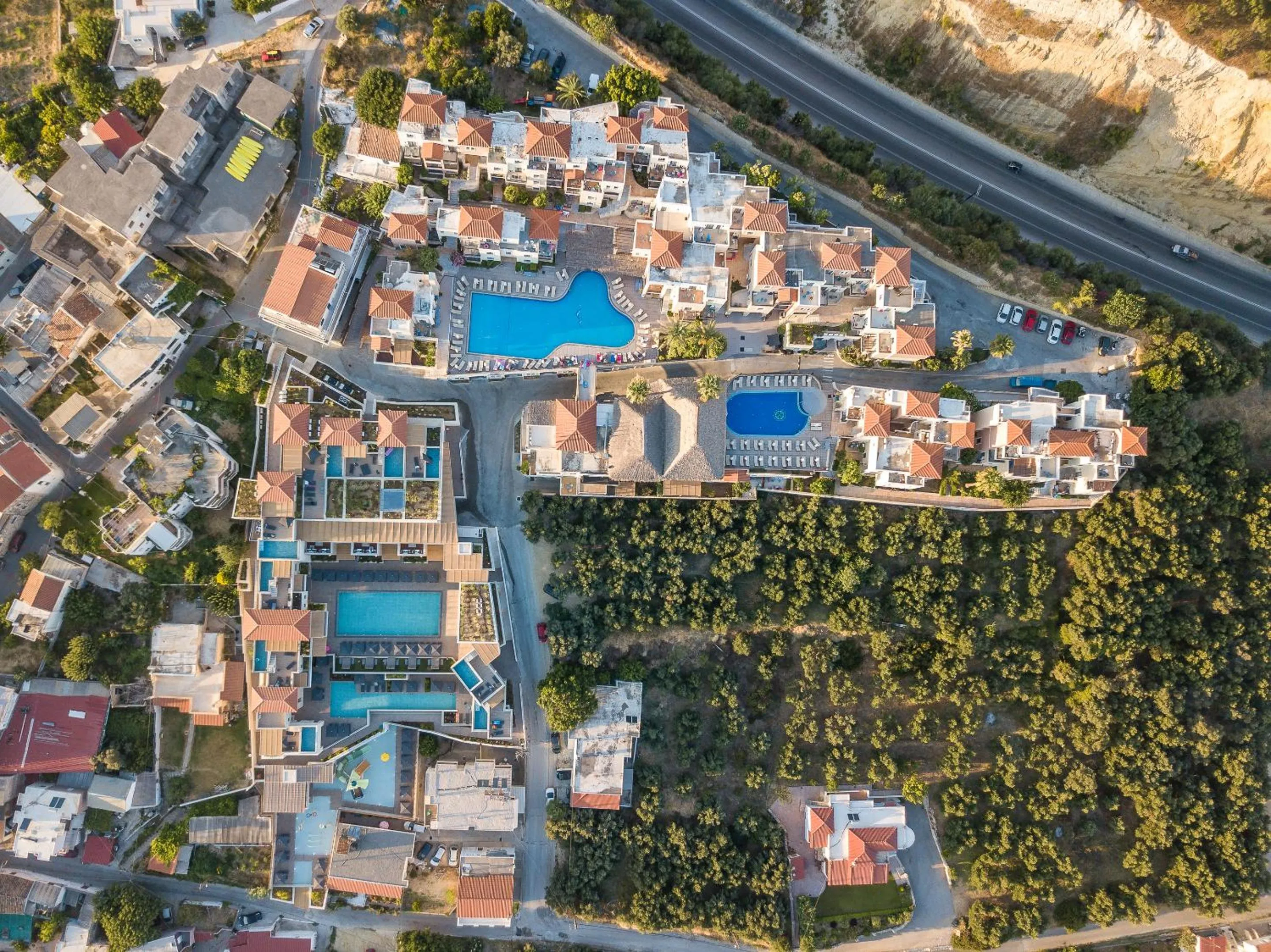 Bird's eye view in Caldera Village