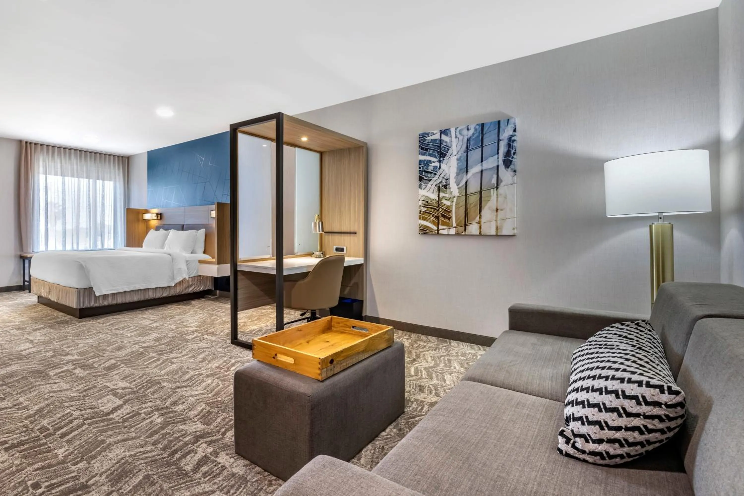 Bedroom, Bed in SpringHill Suites by Marriott Anaheim Placentia Fullerton