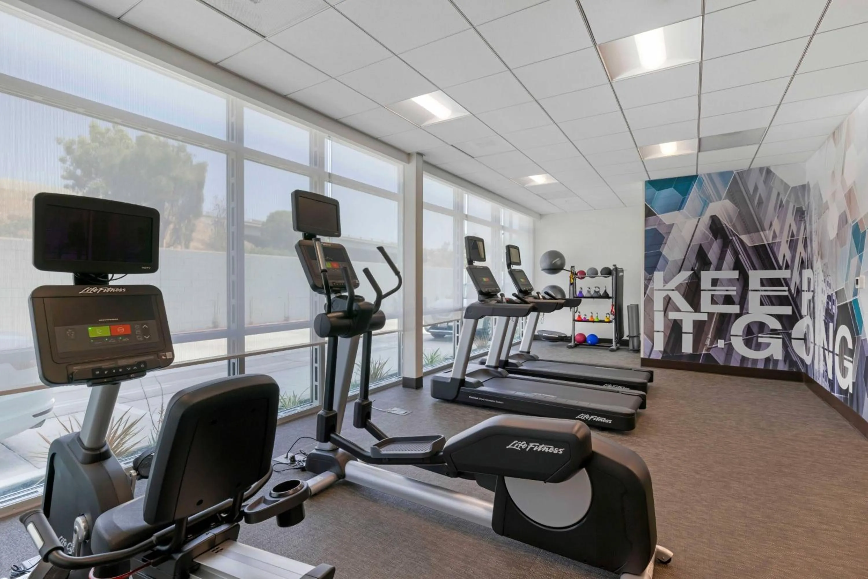 Fitness centre/facilities in SpringHill Suites by Marriott Anaheim Placentia Fullerton