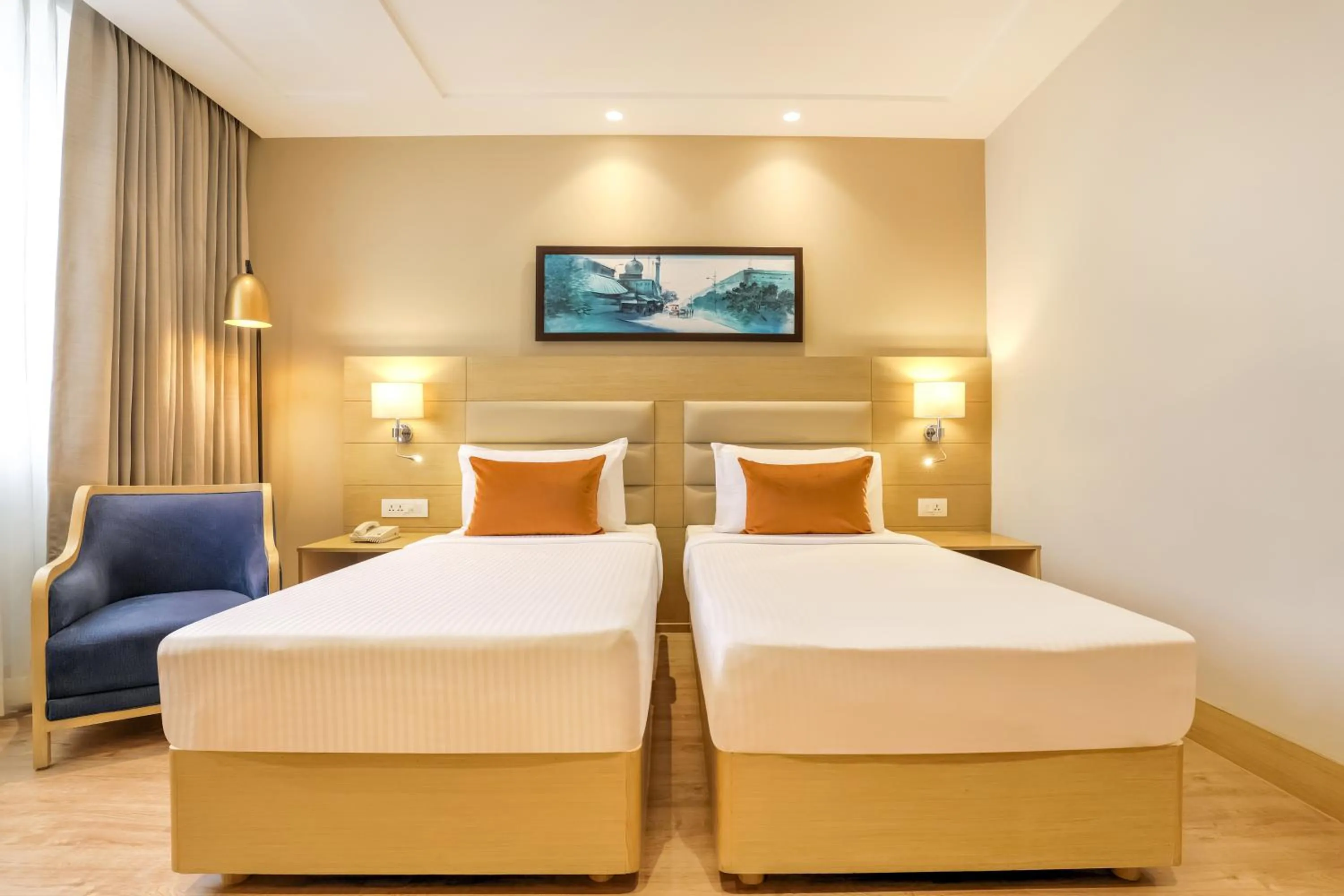 Bedroom, Bed in Lemon Tree Hotel, Aligarh