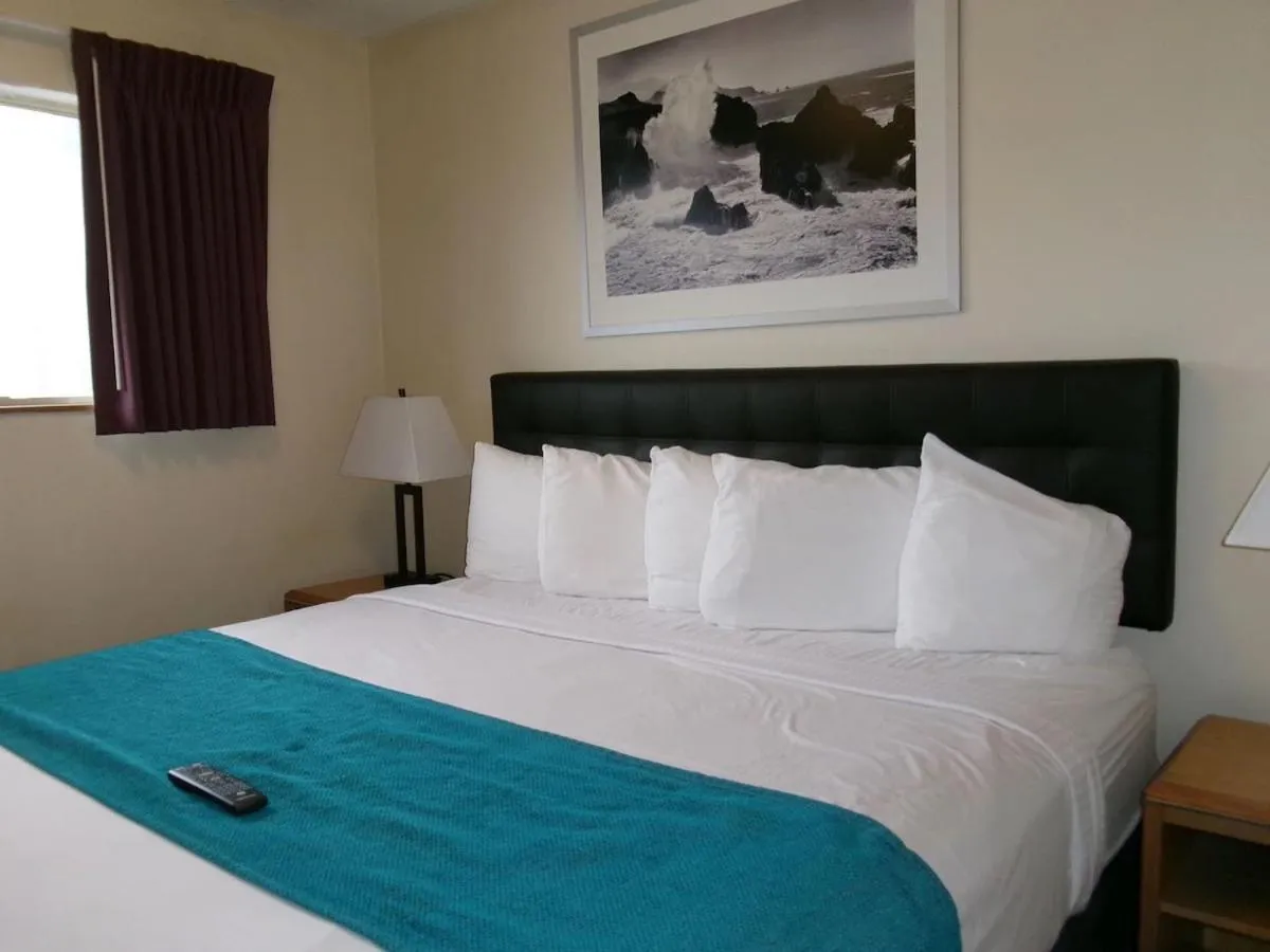 Bed in Seahorse Oceanfront Lodge