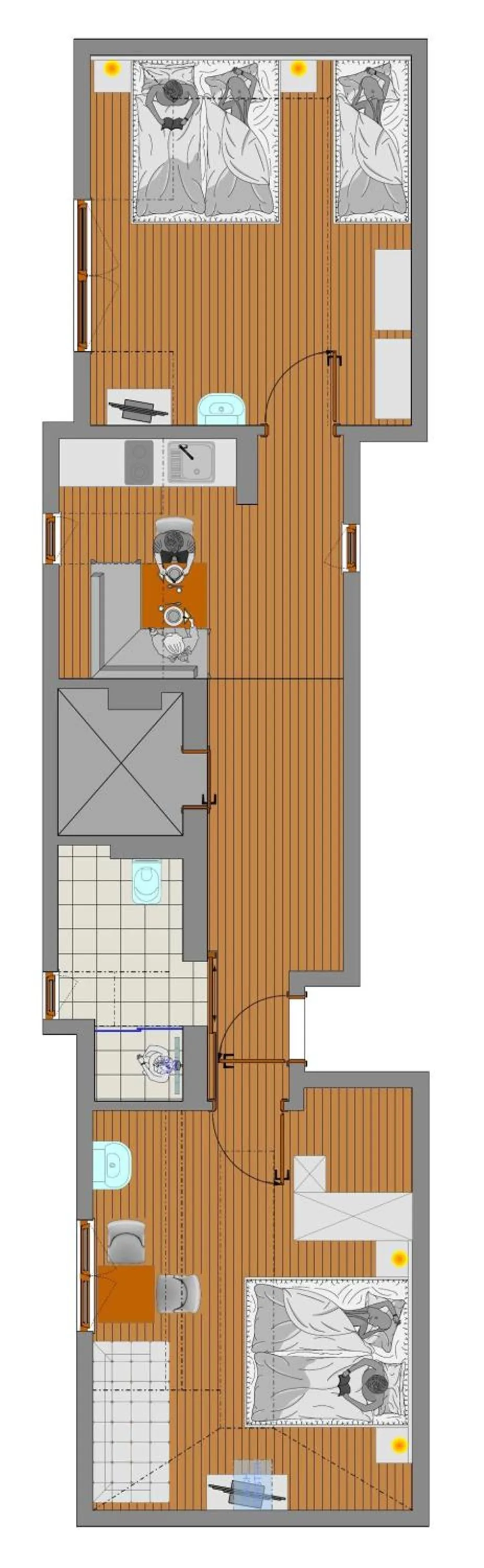 Floor plan in GRUBERS, Hotel Appartments Gastein